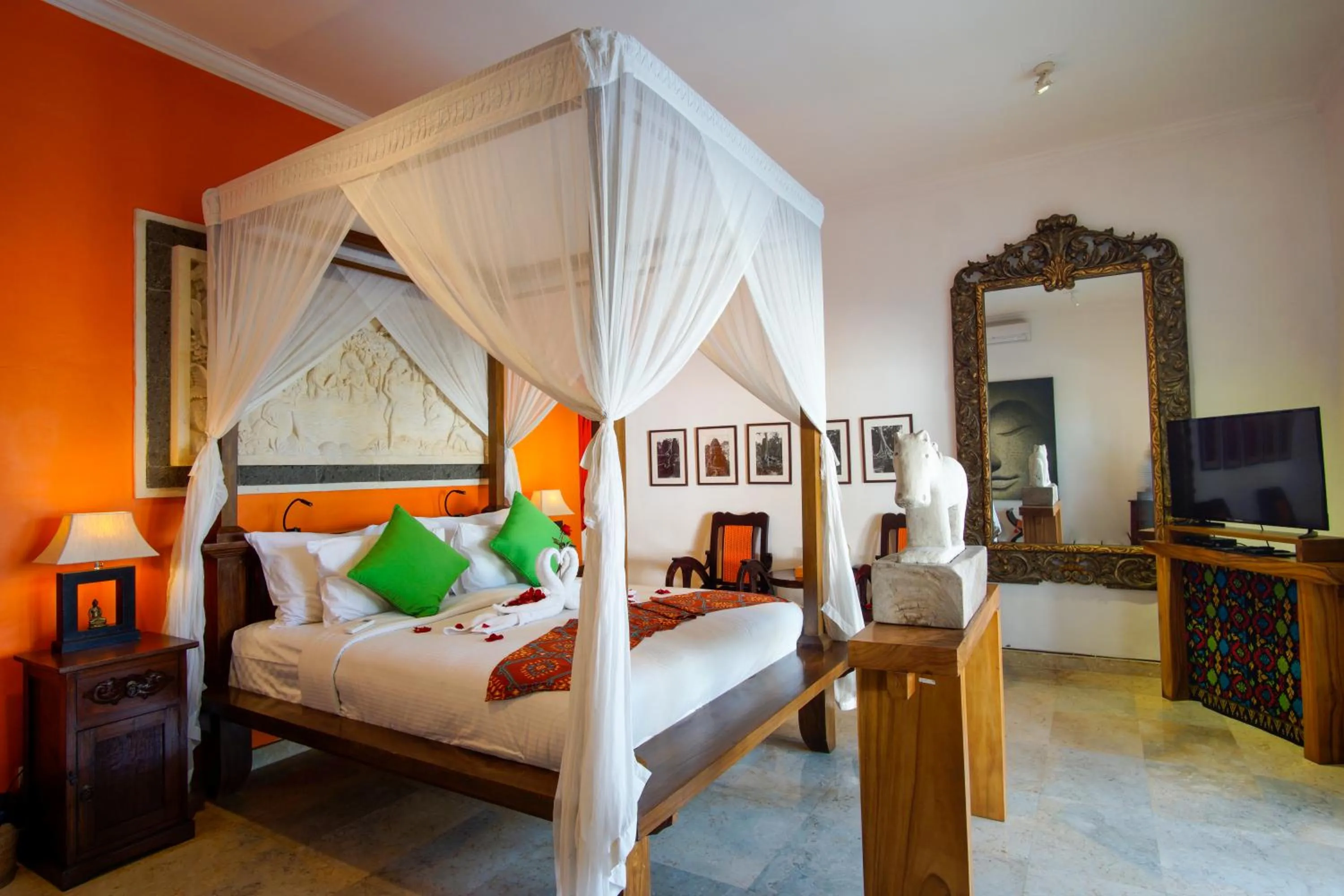 Bed in Balam Bali Villa