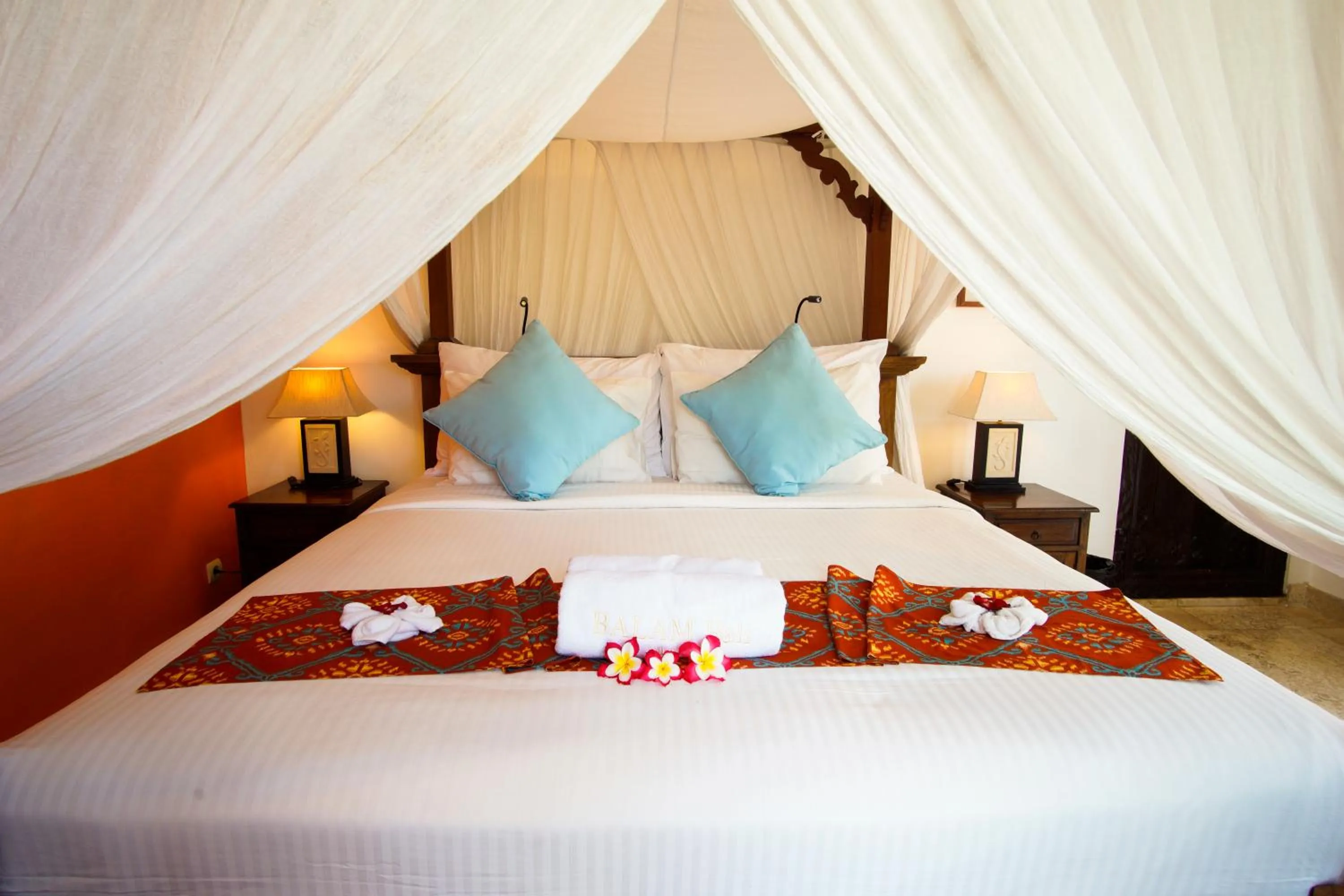 Bed in Balam Bali Villa