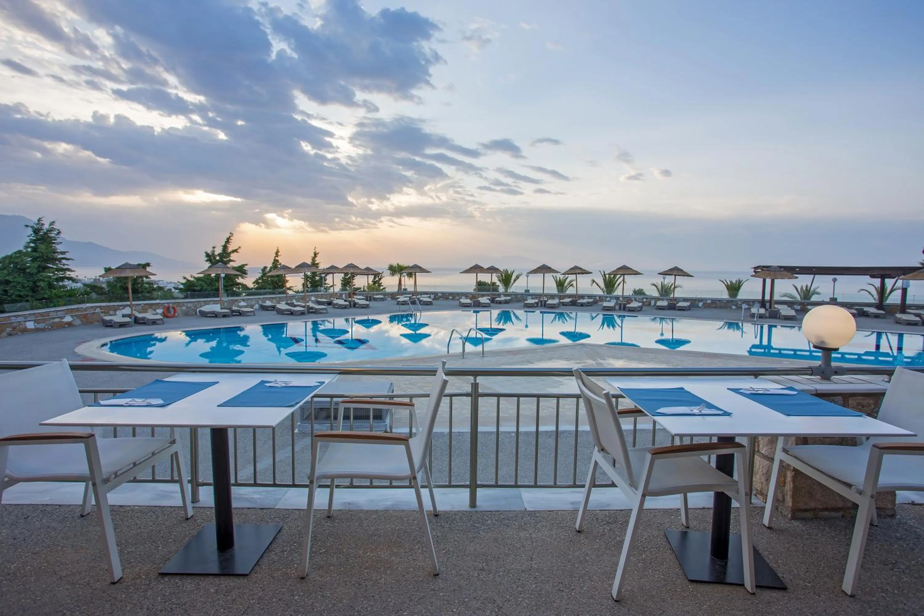Pool view in Grand Blue Beach Hotel