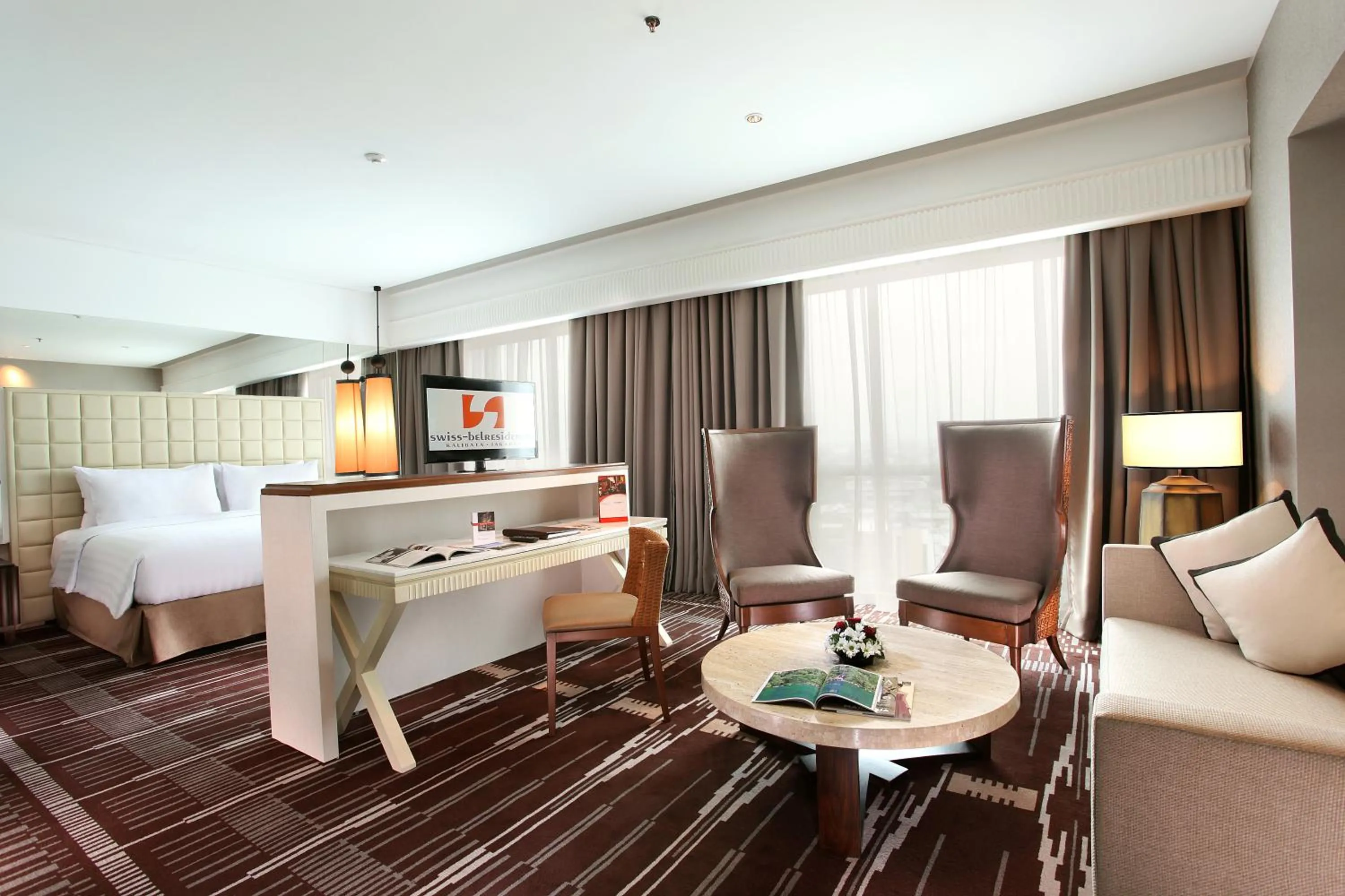 Seating area, Bed in Swiss-Belresidences Kalibata