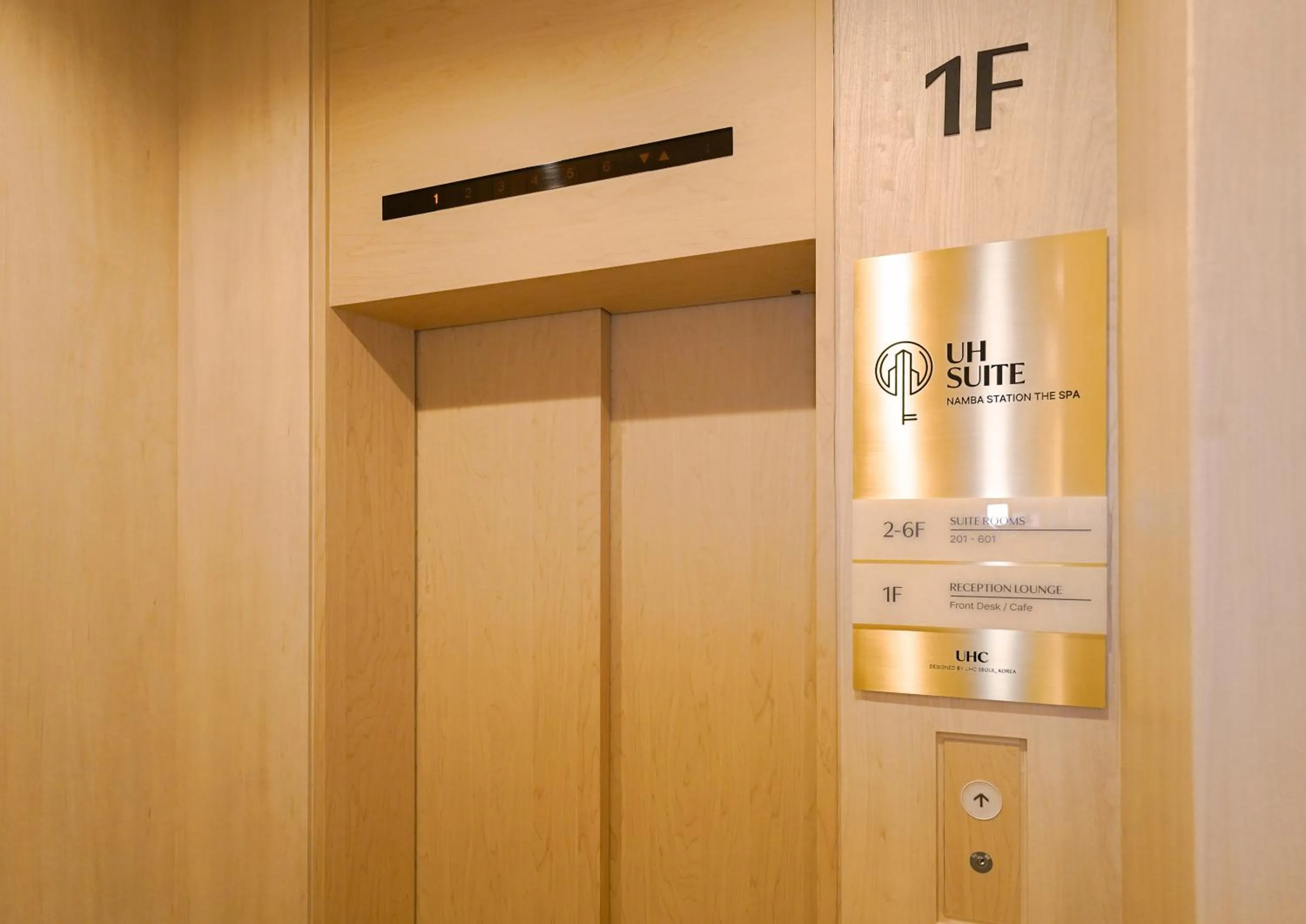 elevator in UH Suite Namba Station The Spa