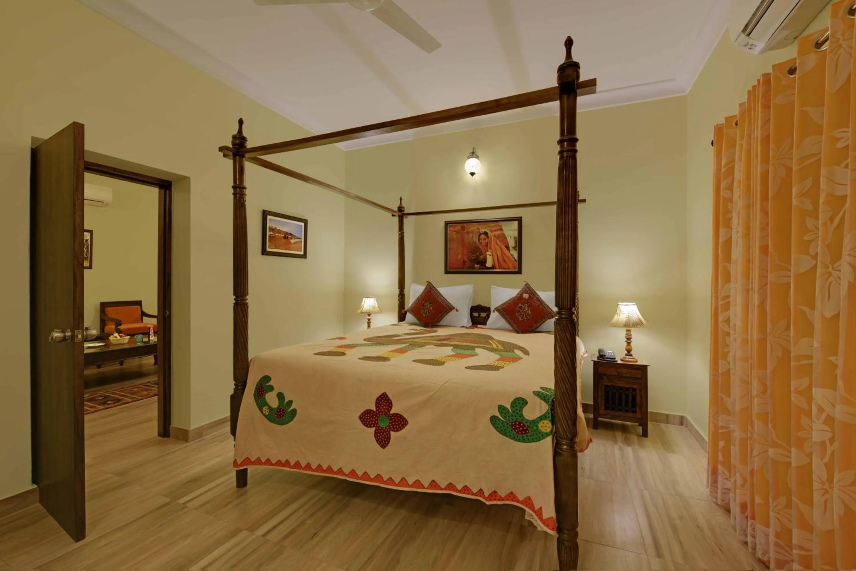 Bed in Hariyali Dhani Camps & Desert Resort With Swimming Pool, Jodhpur