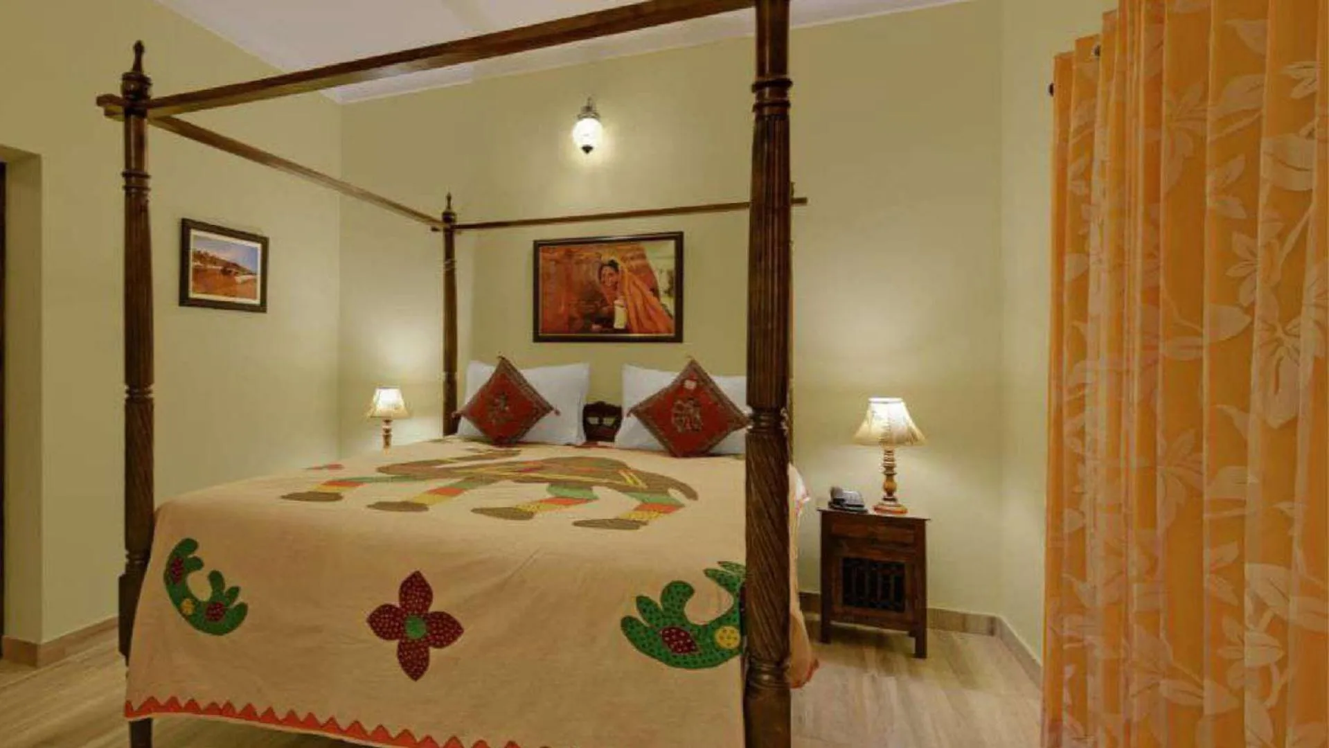 Bed in Hariyali Dhani Camps & Desert Resort With Swimming Pool, Jodhpur