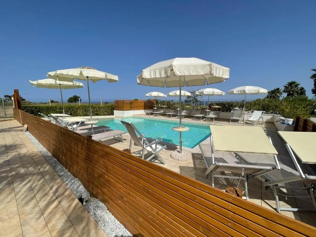 Pool view in Villa D'Aquino