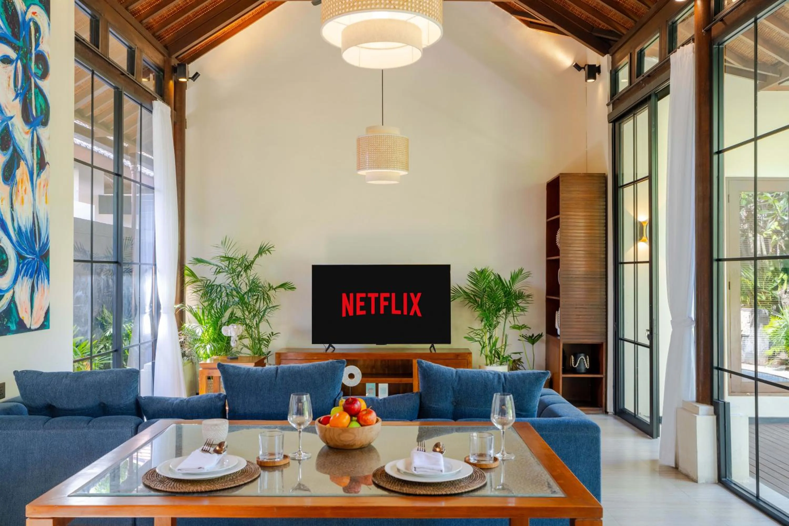 Living room in Boholuma Villas by Pertama Management