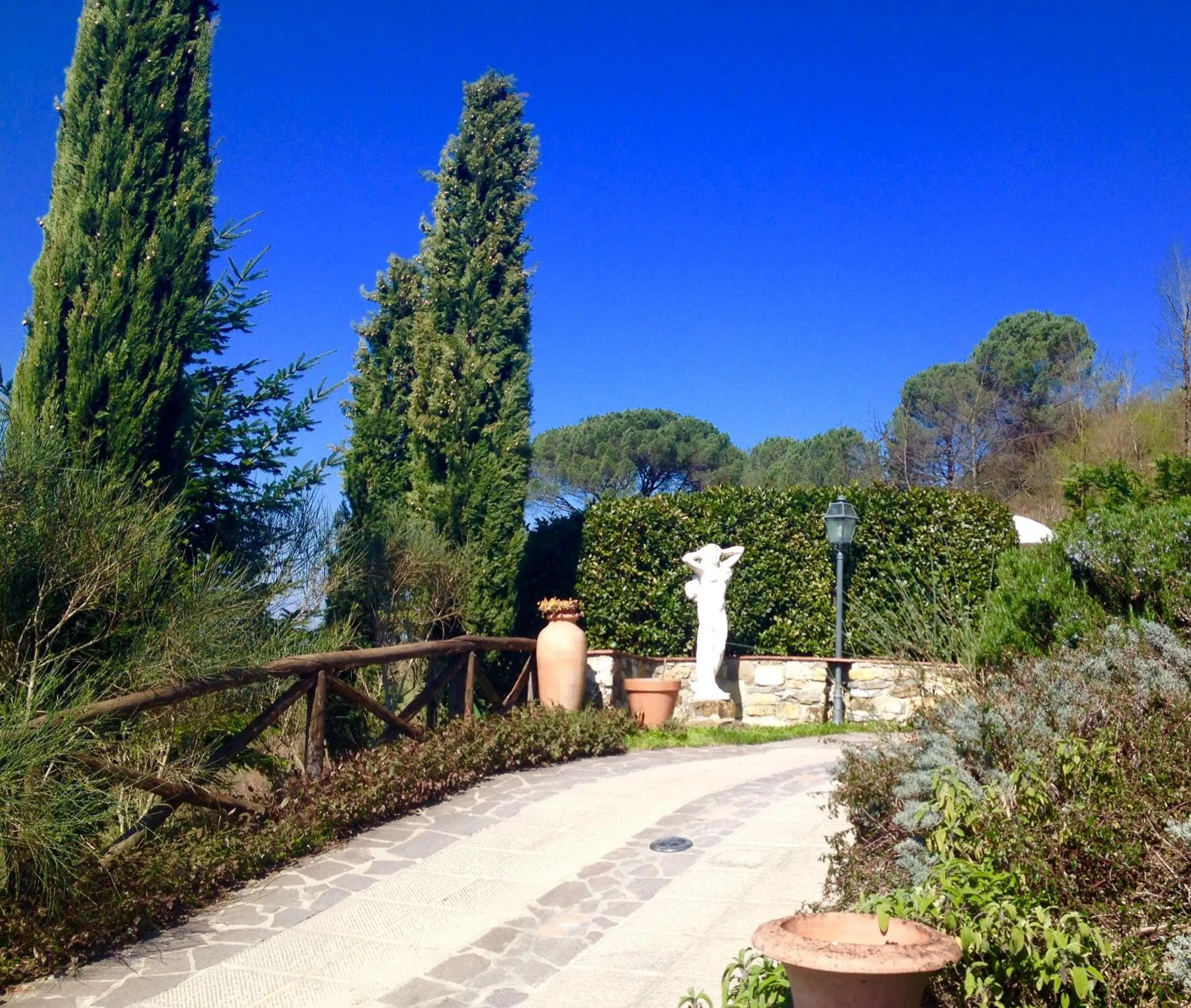 Garden view in B&B Pino del Capitano
