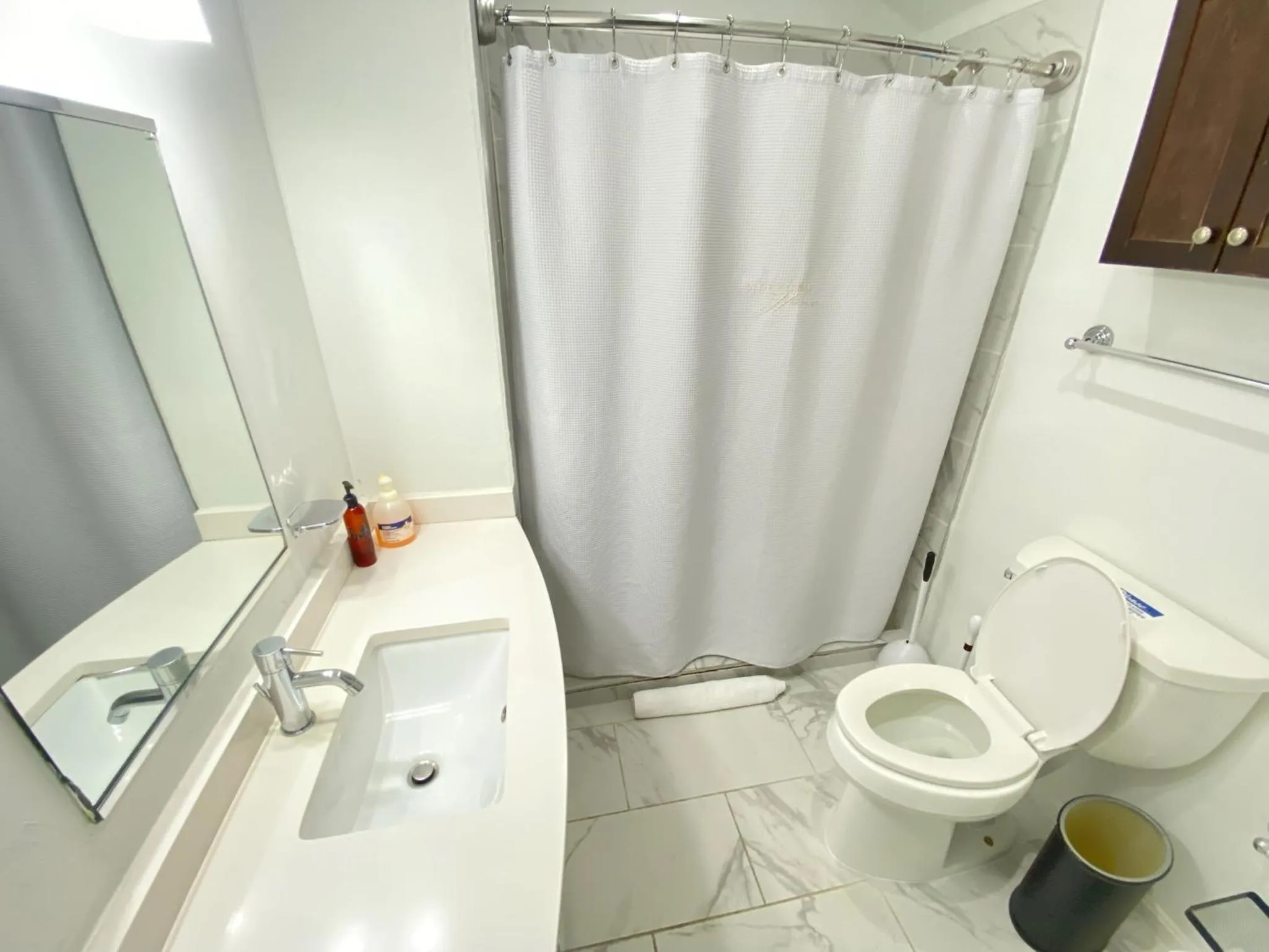 Shower in Gorgeous Refurbished 1Bdrm and 1Den Home