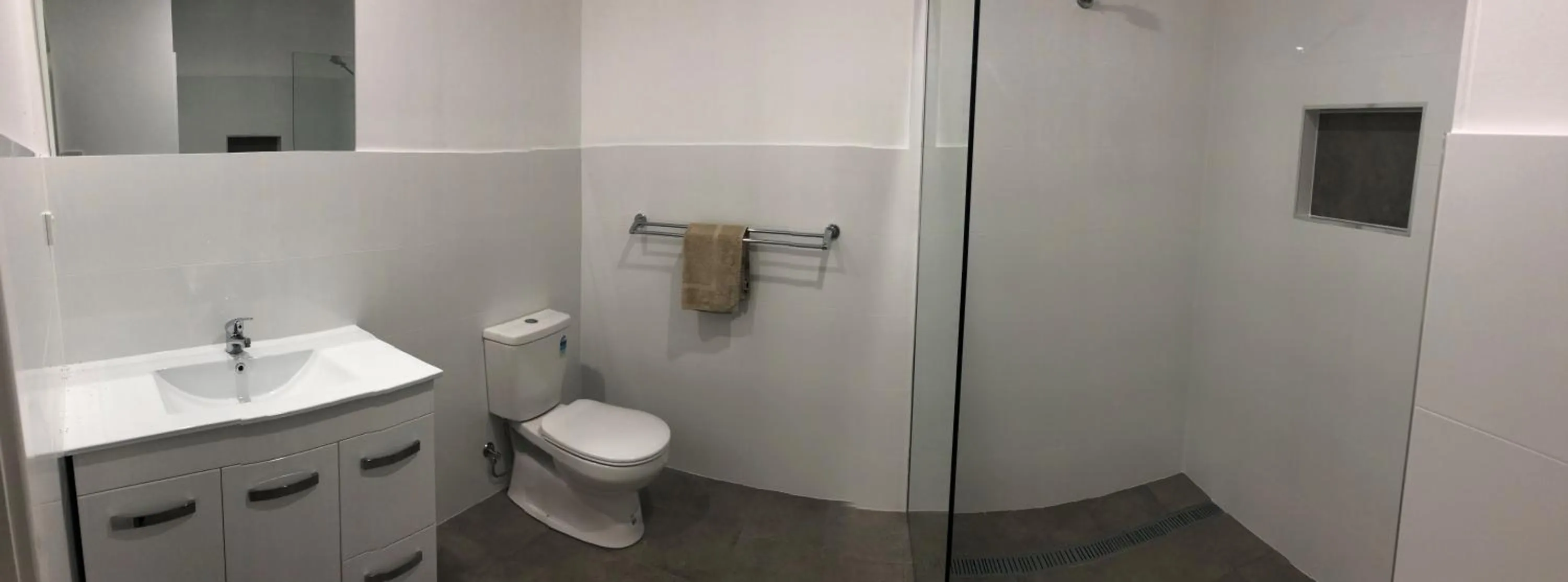 Bathroom in Australian Motor Home Tourist Park Twelve Mile Creek