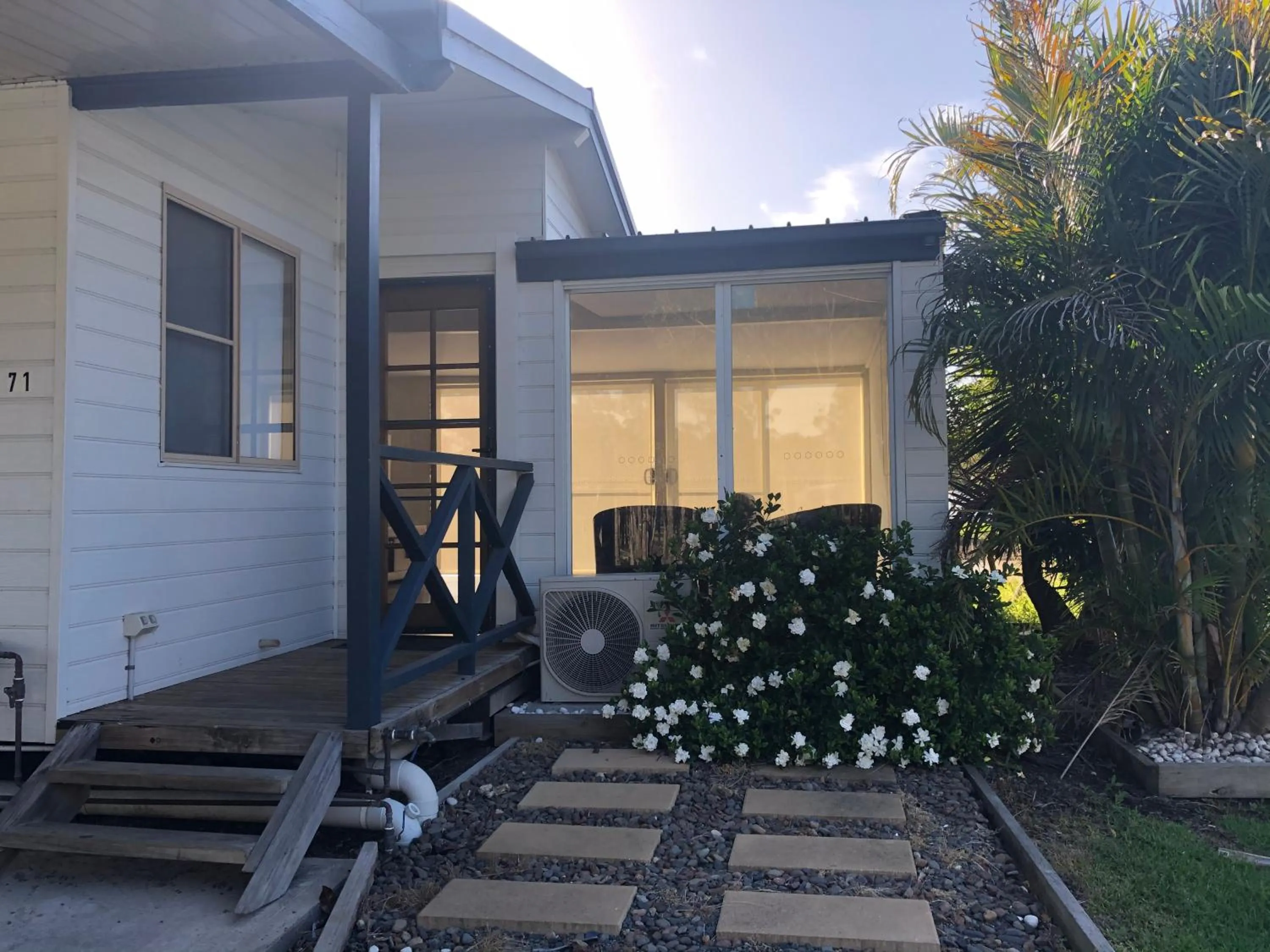 Family in Australian Motor Home Tourist Park Twelve Mile Creek