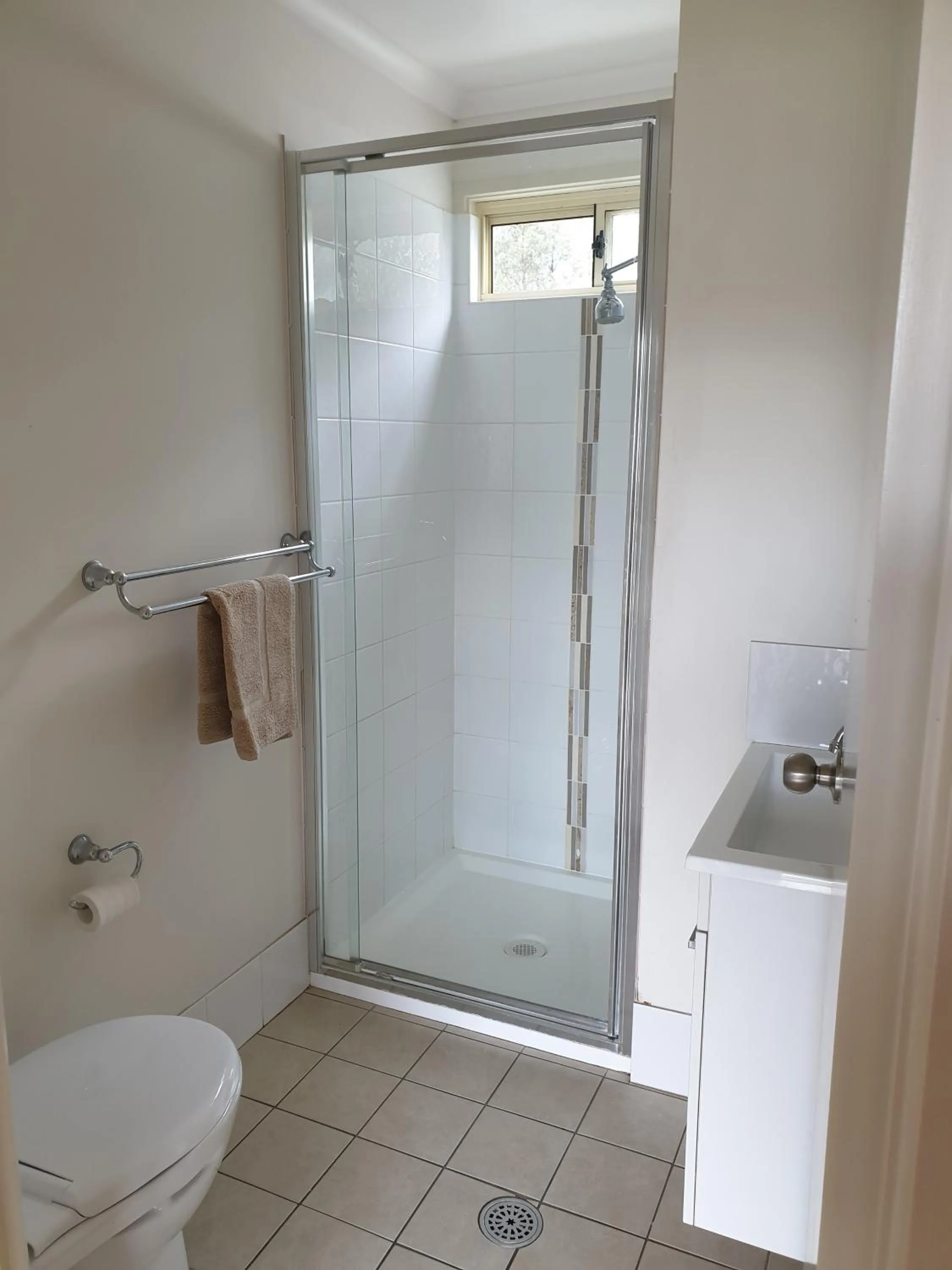 Bathroom in Australian Motor Home Tourist Park Twelve Mile Creek