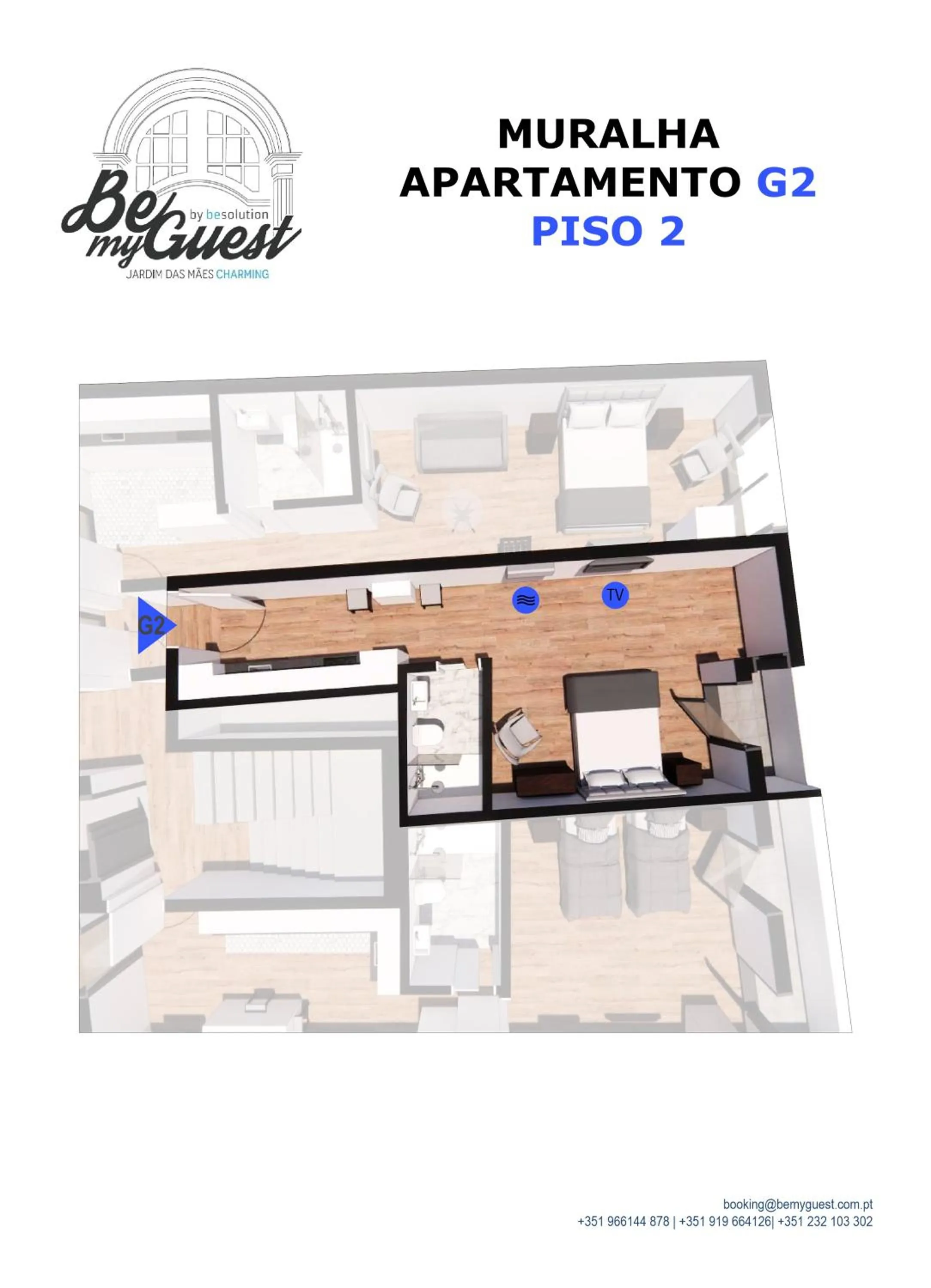 Floor plan in Bemyguest - Loft Guest House Jardim das Mães Charming