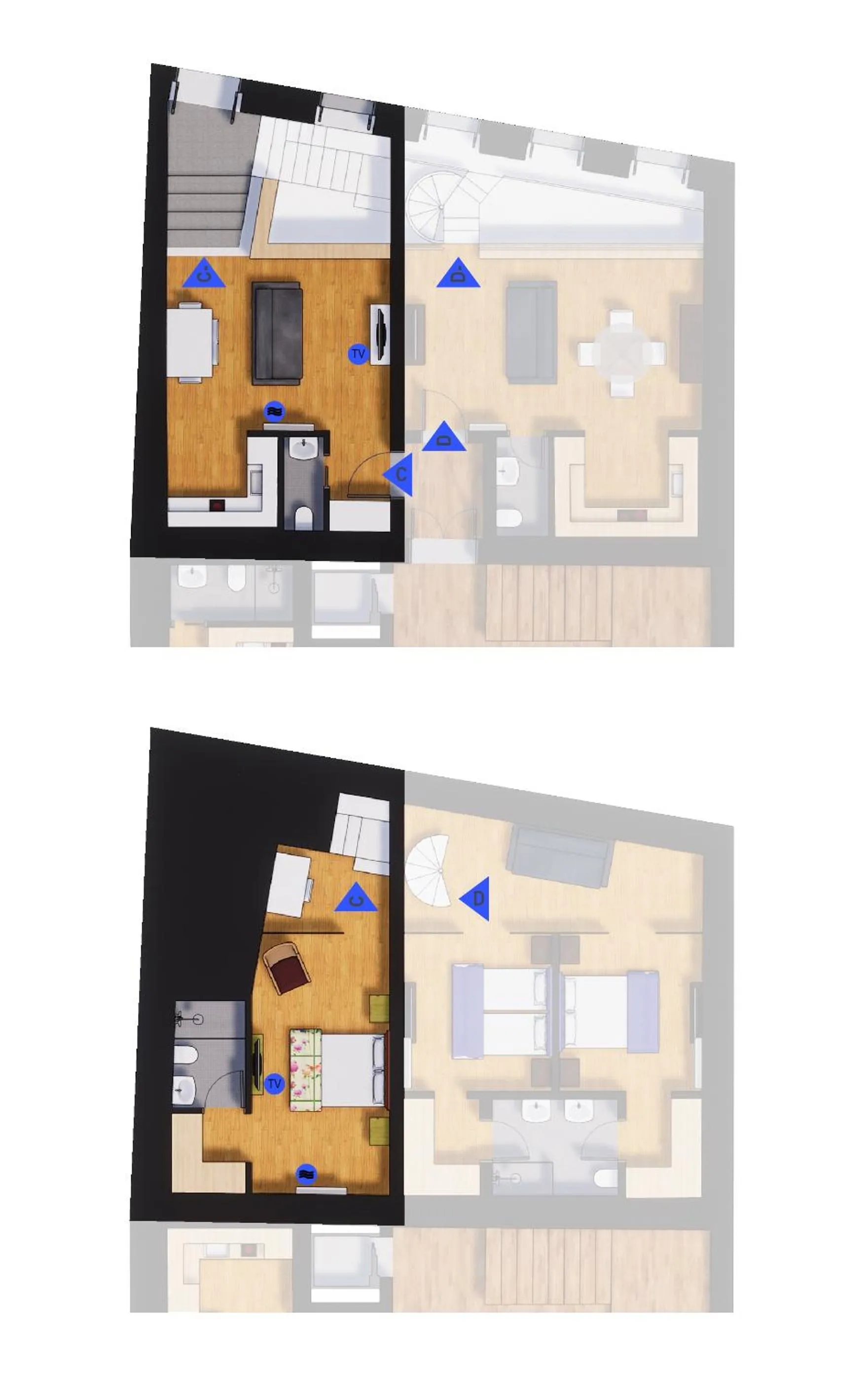 Floor plan in Bemyguest - Loft Guest House Jardim das Mães Charming