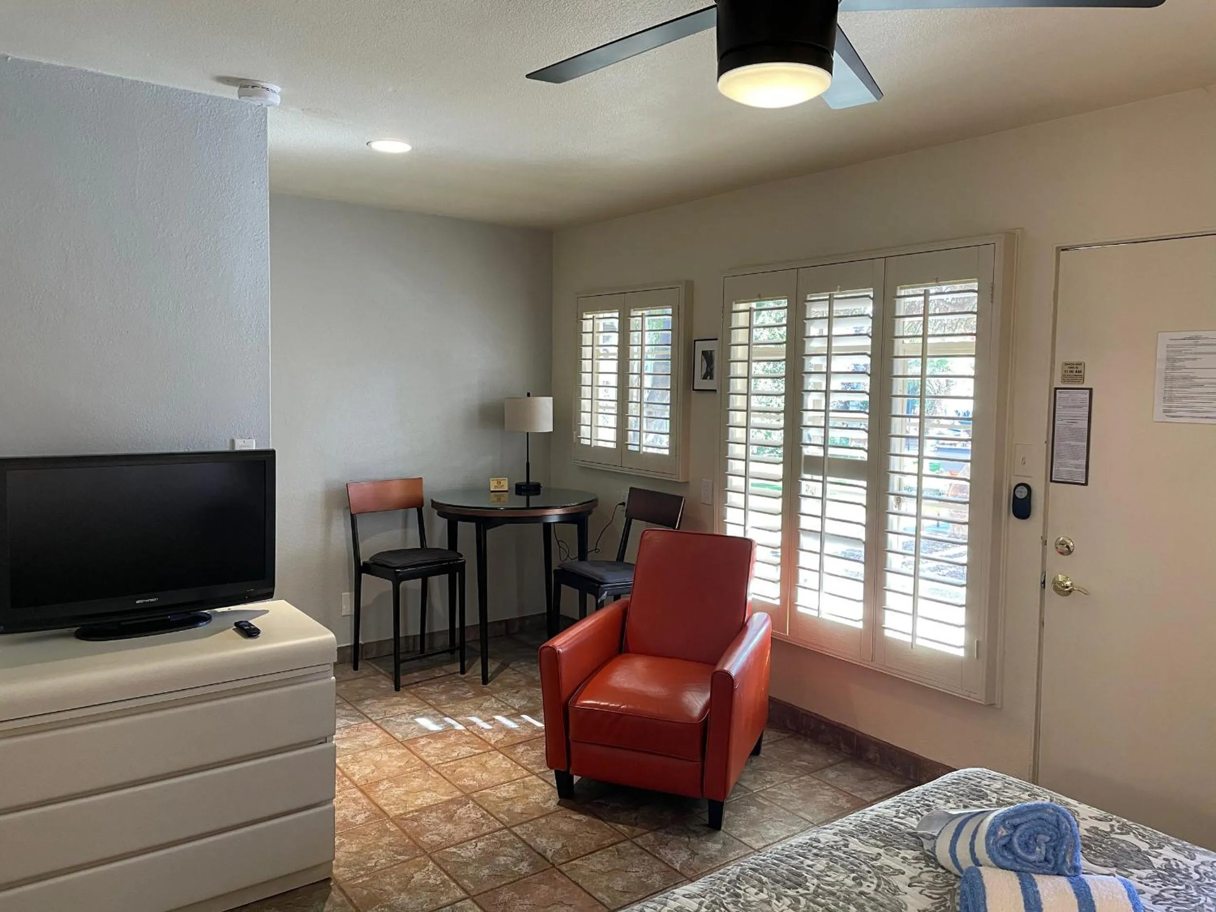 Seating area in Desert Paradise - A Men's Clothing Optional Resort