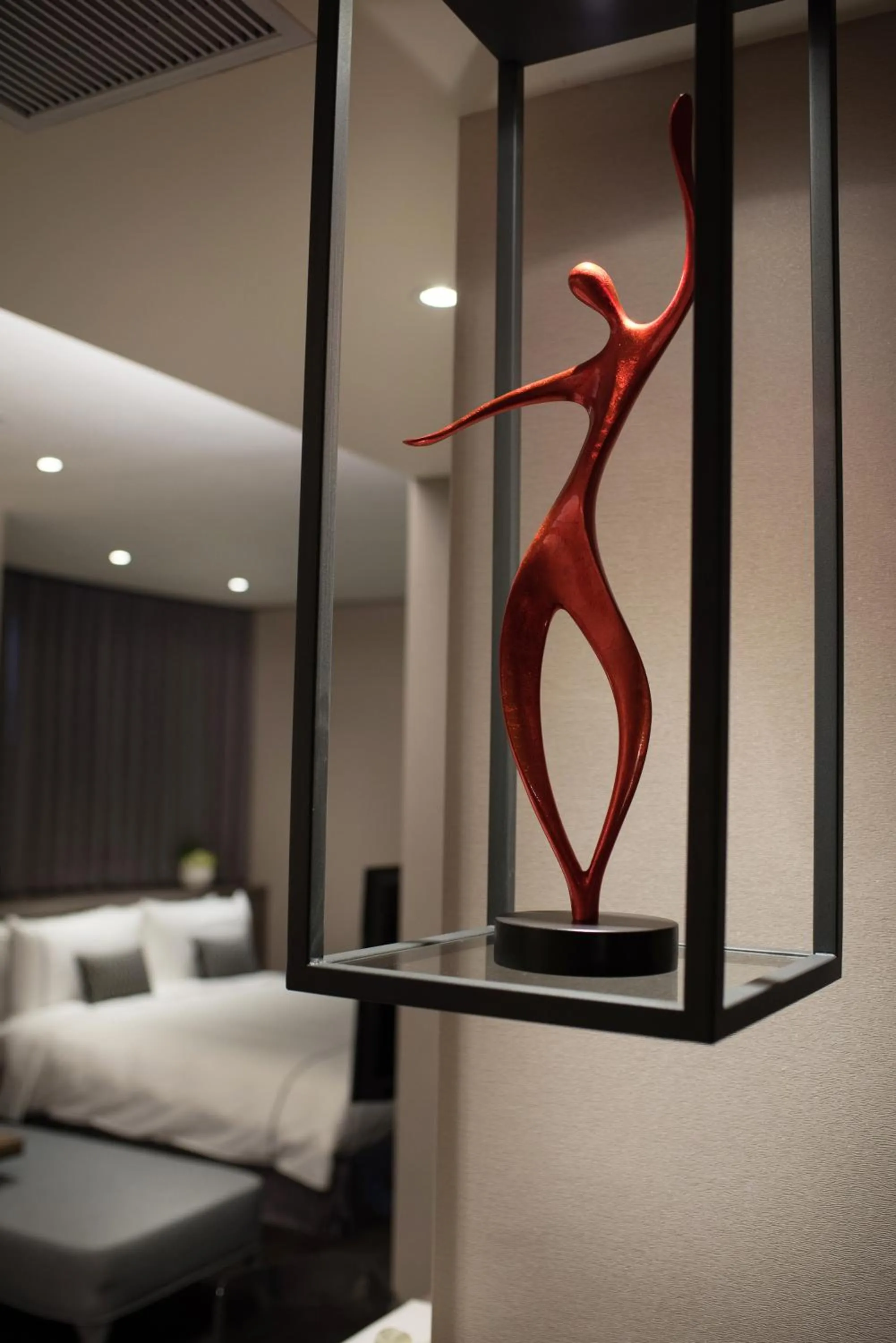 Decorative detail, Bed in Hotel Reve Taichung