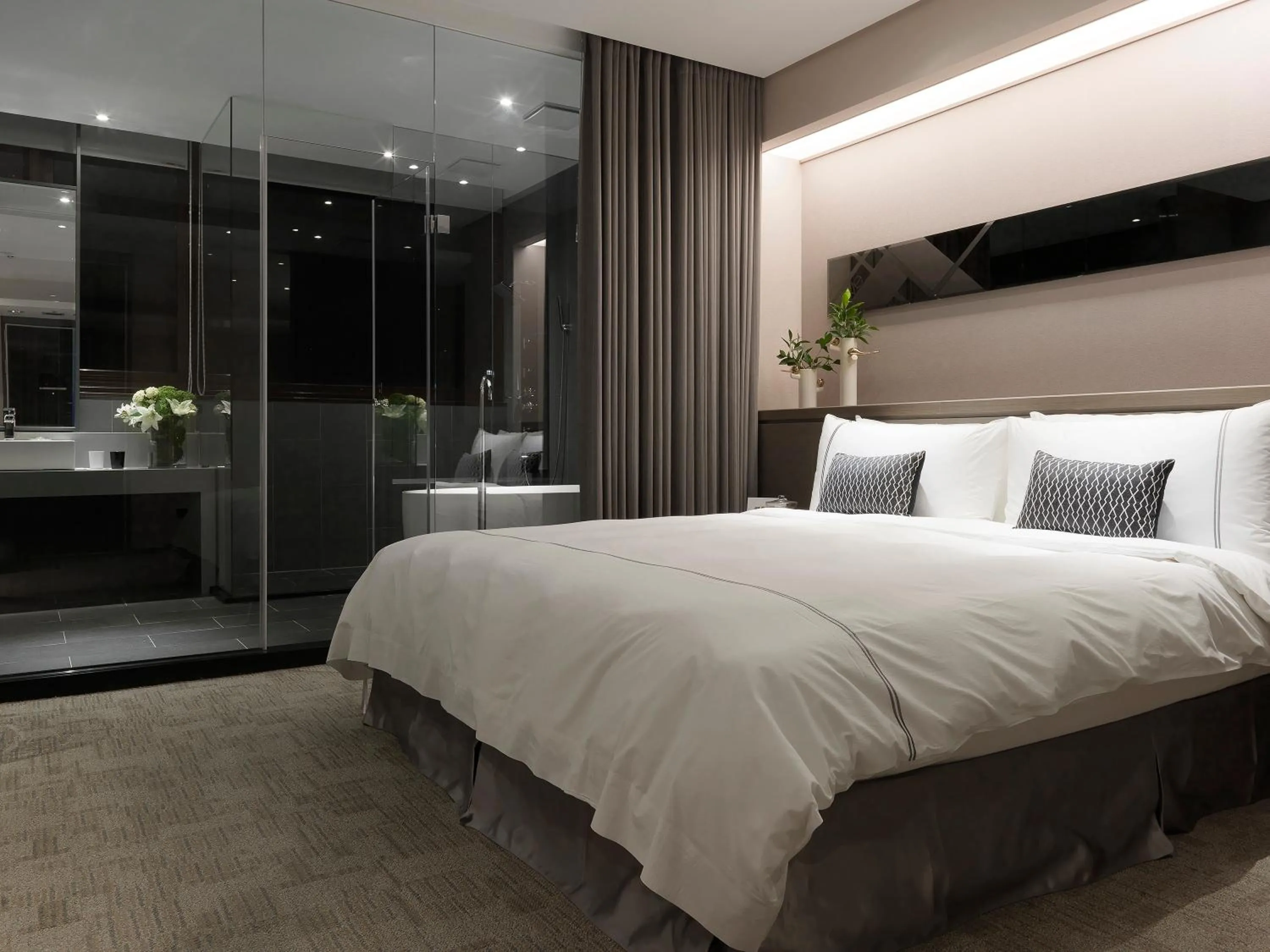 Bed in Hotel Reve Taichung