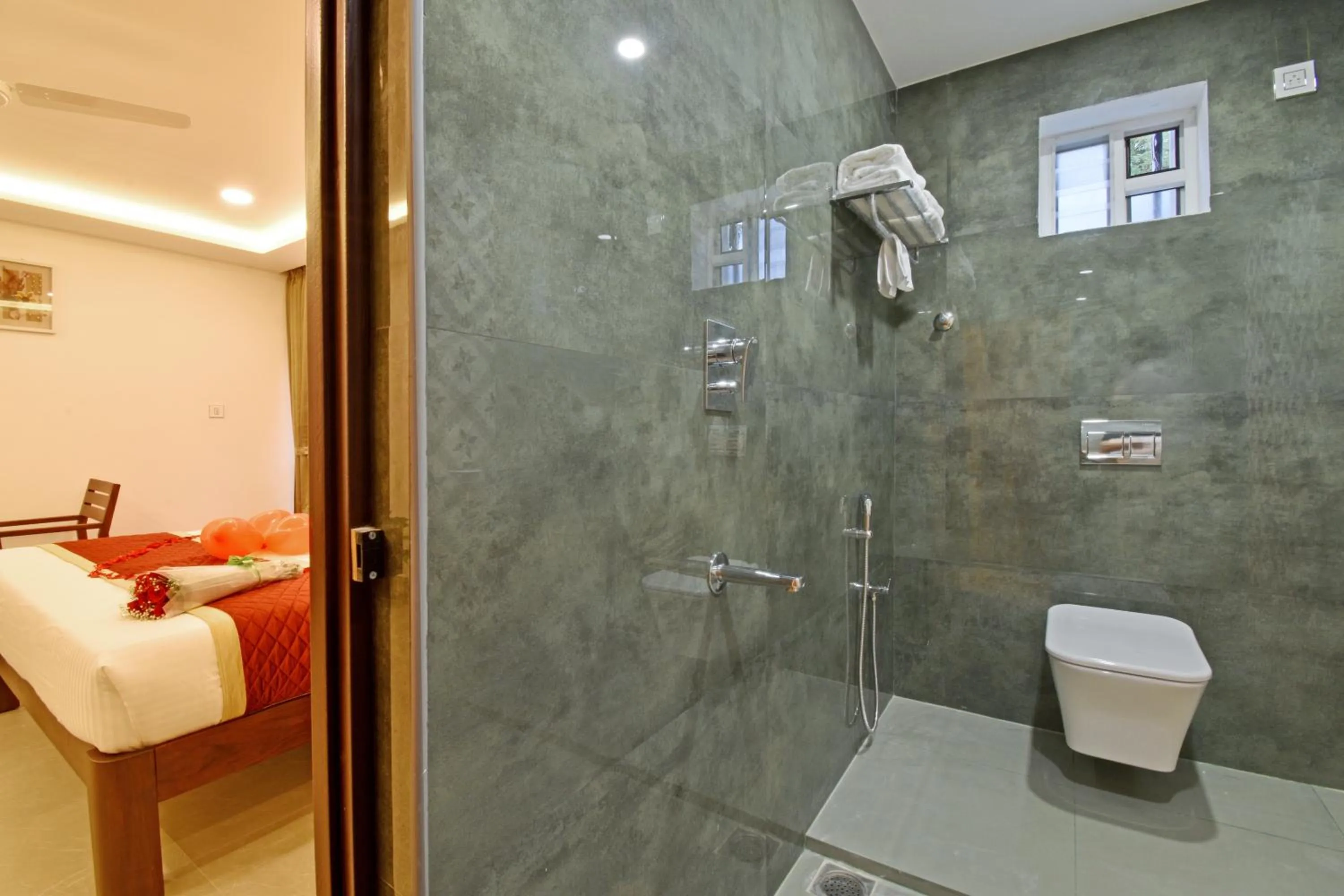 Shower in A K G Hotel
