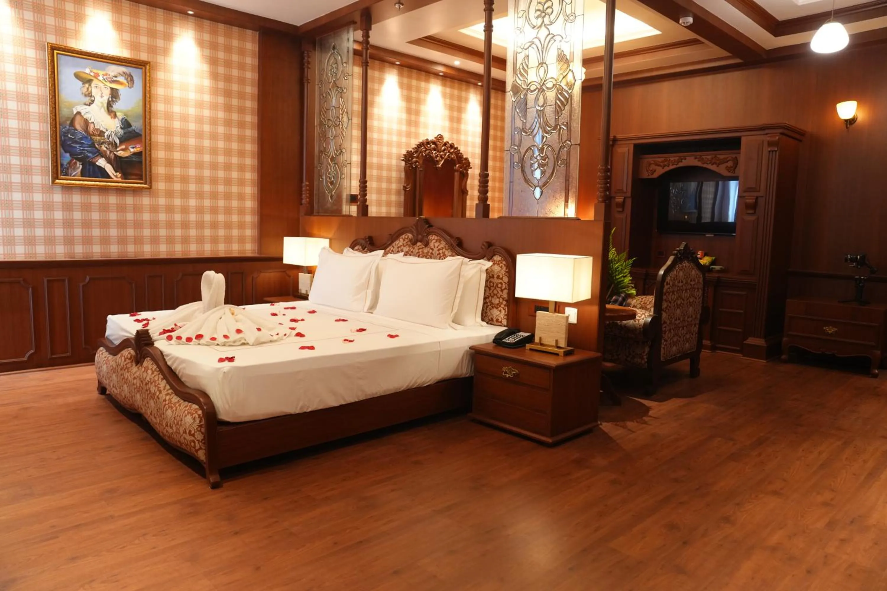 Bedroom, Bed in Royal Bishnu