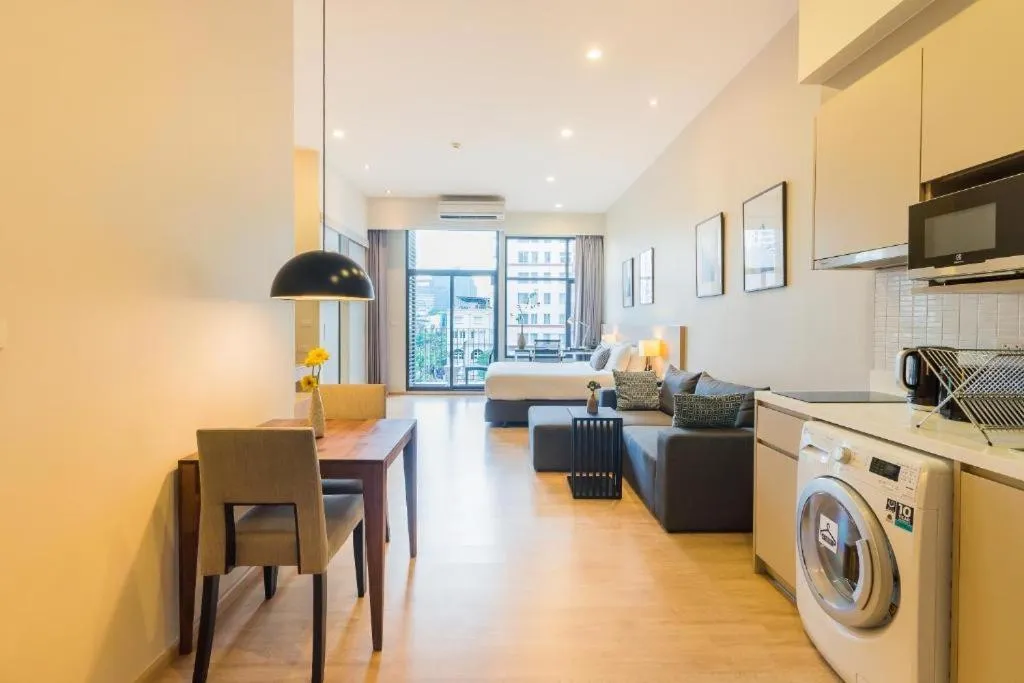 Seating area in The Residence on Thonglor by UHG