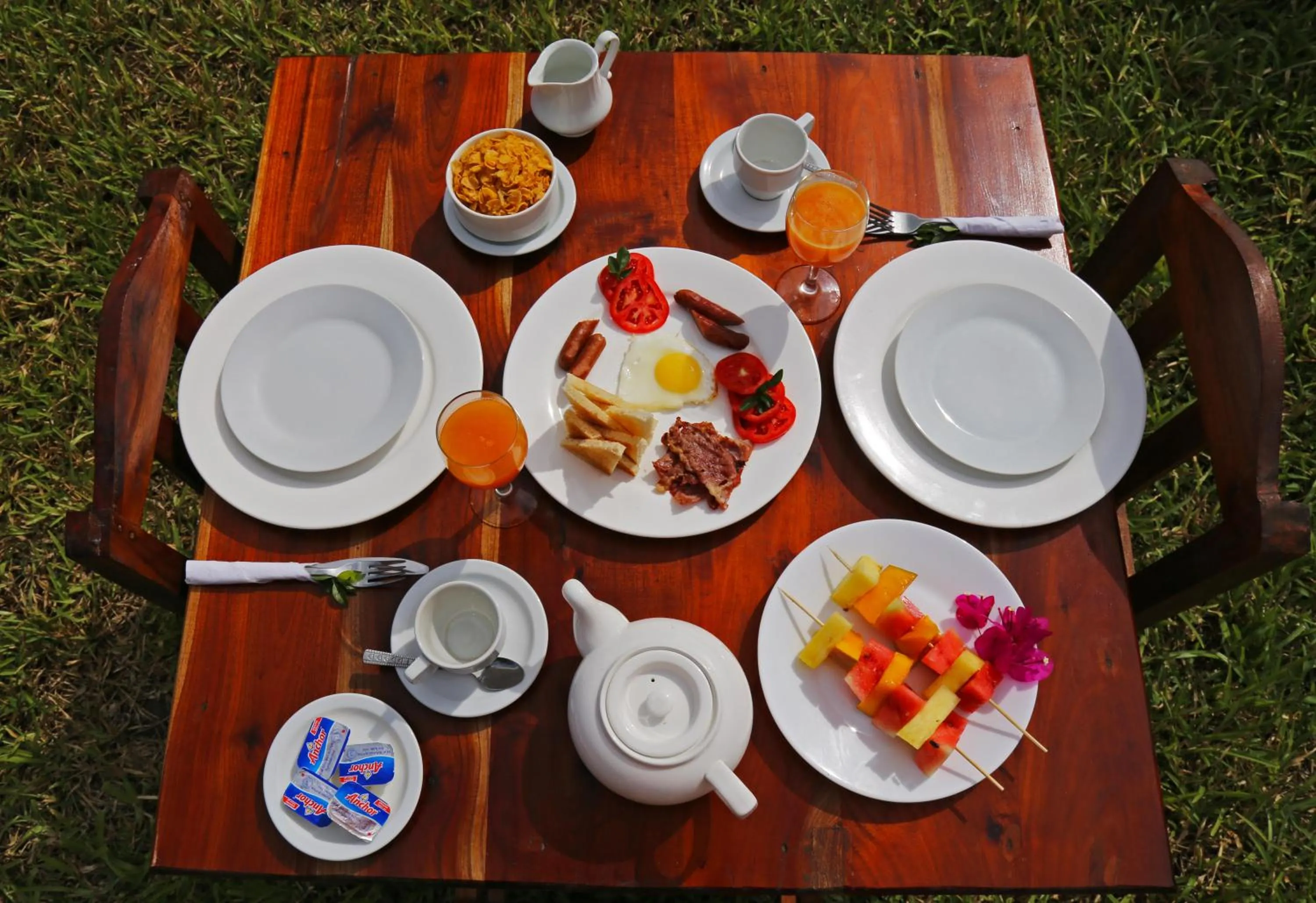 Continental breakfast in Kigwedeni Villas