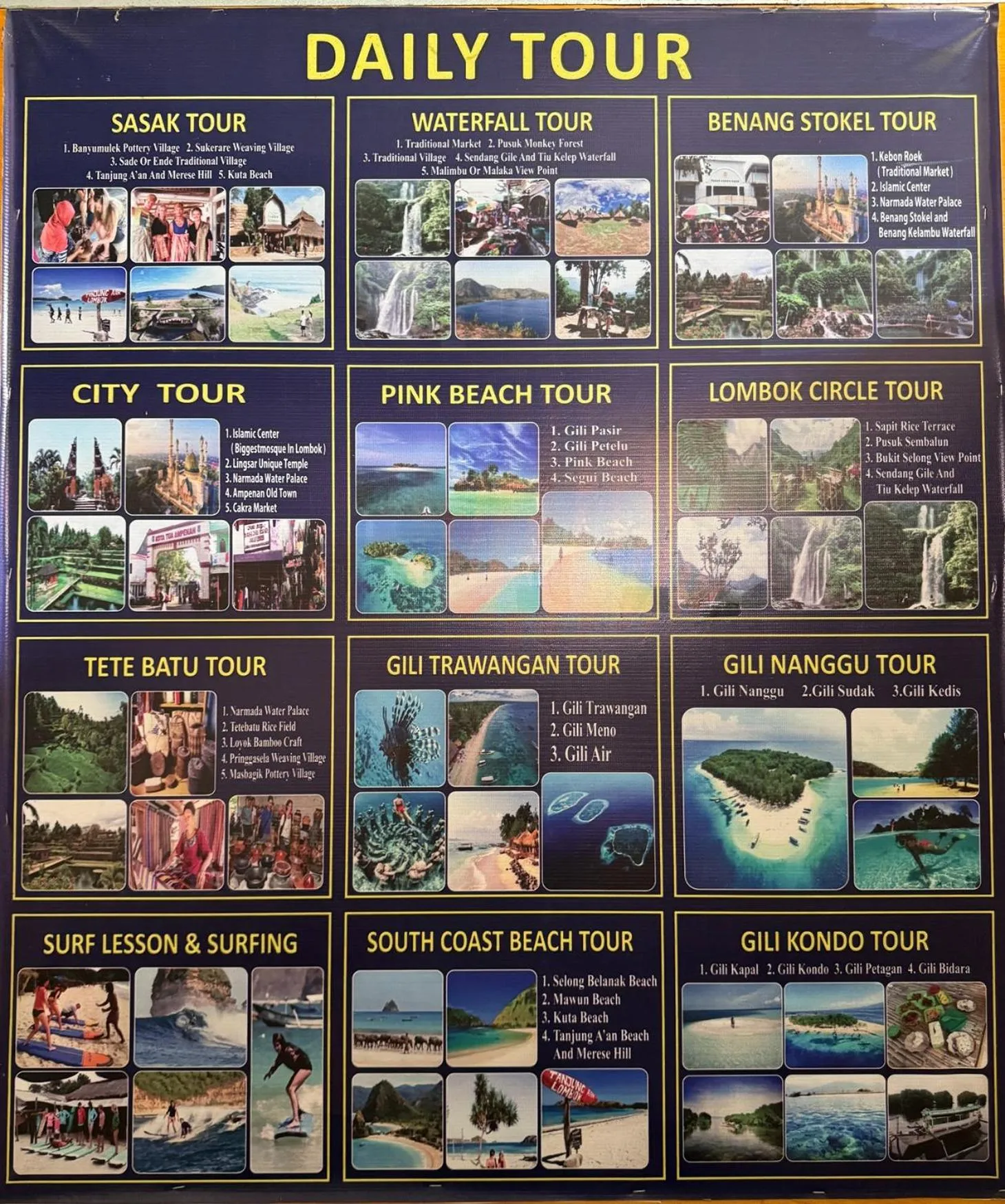 Text overlay in Senggigi Cottages Lombok