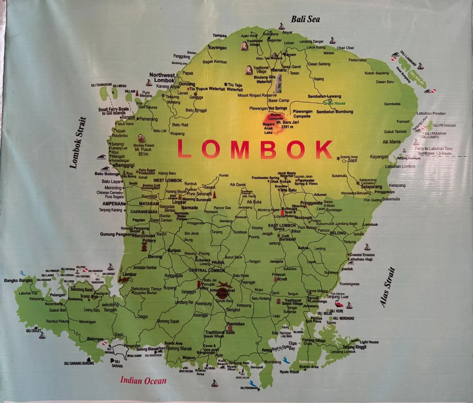 Text overlay in Senggigi Cottages Lombok