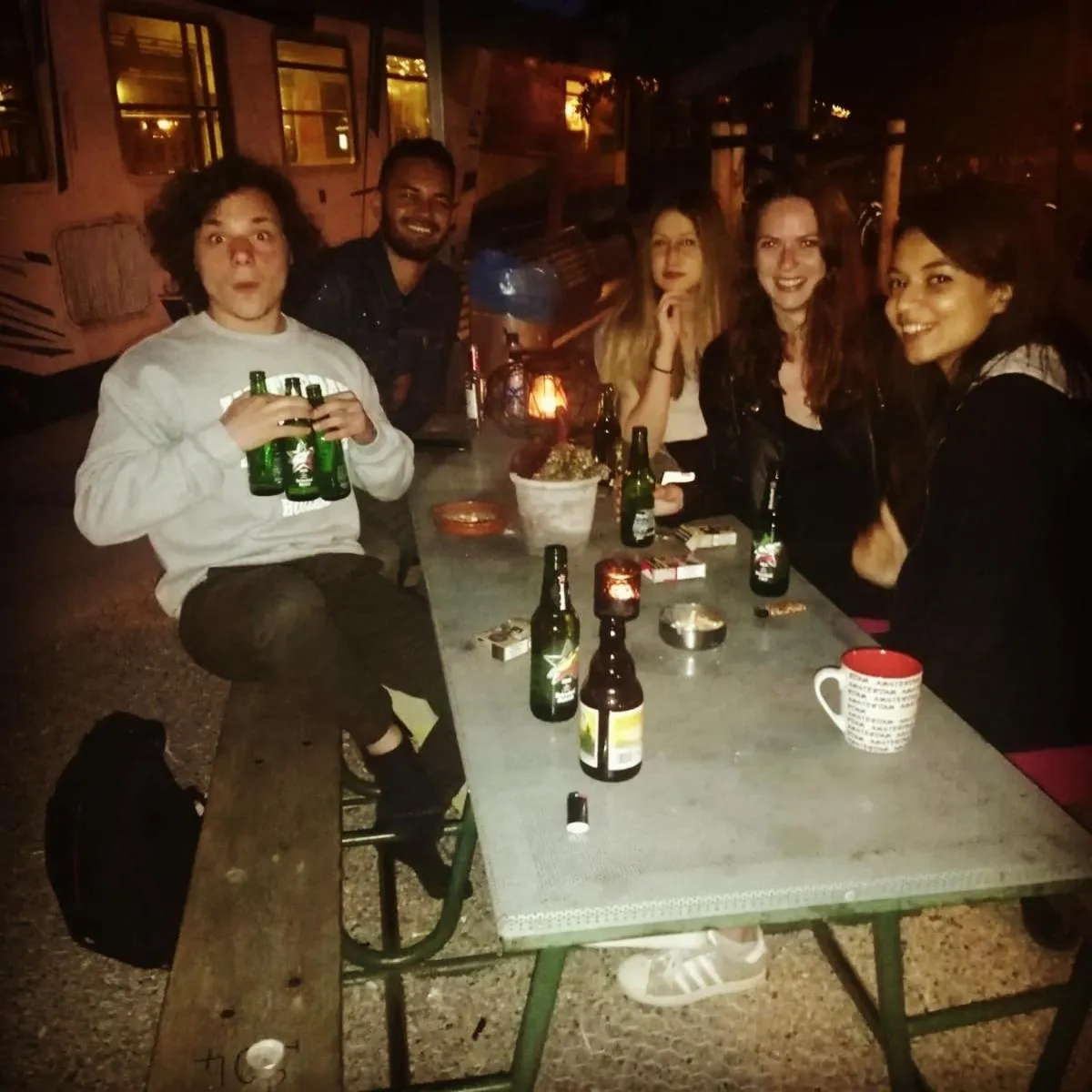 People in Train Lodge Amsterdam