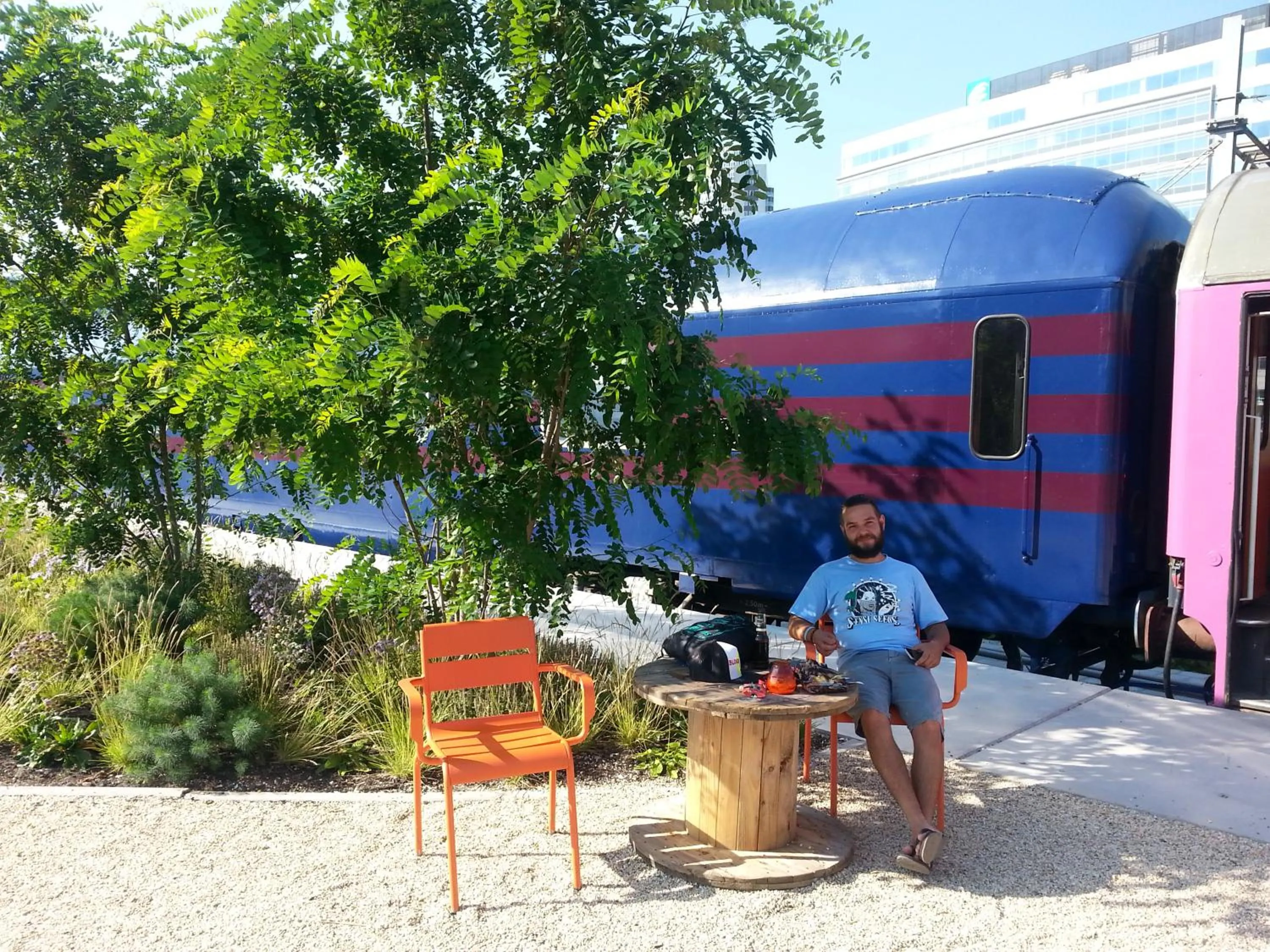 Patio in Train Lodge Amsterdam
