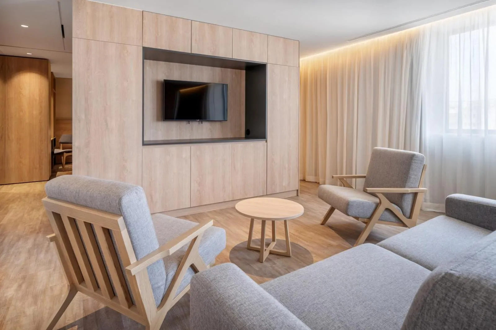 Seating area in Moov Apartments Boavista