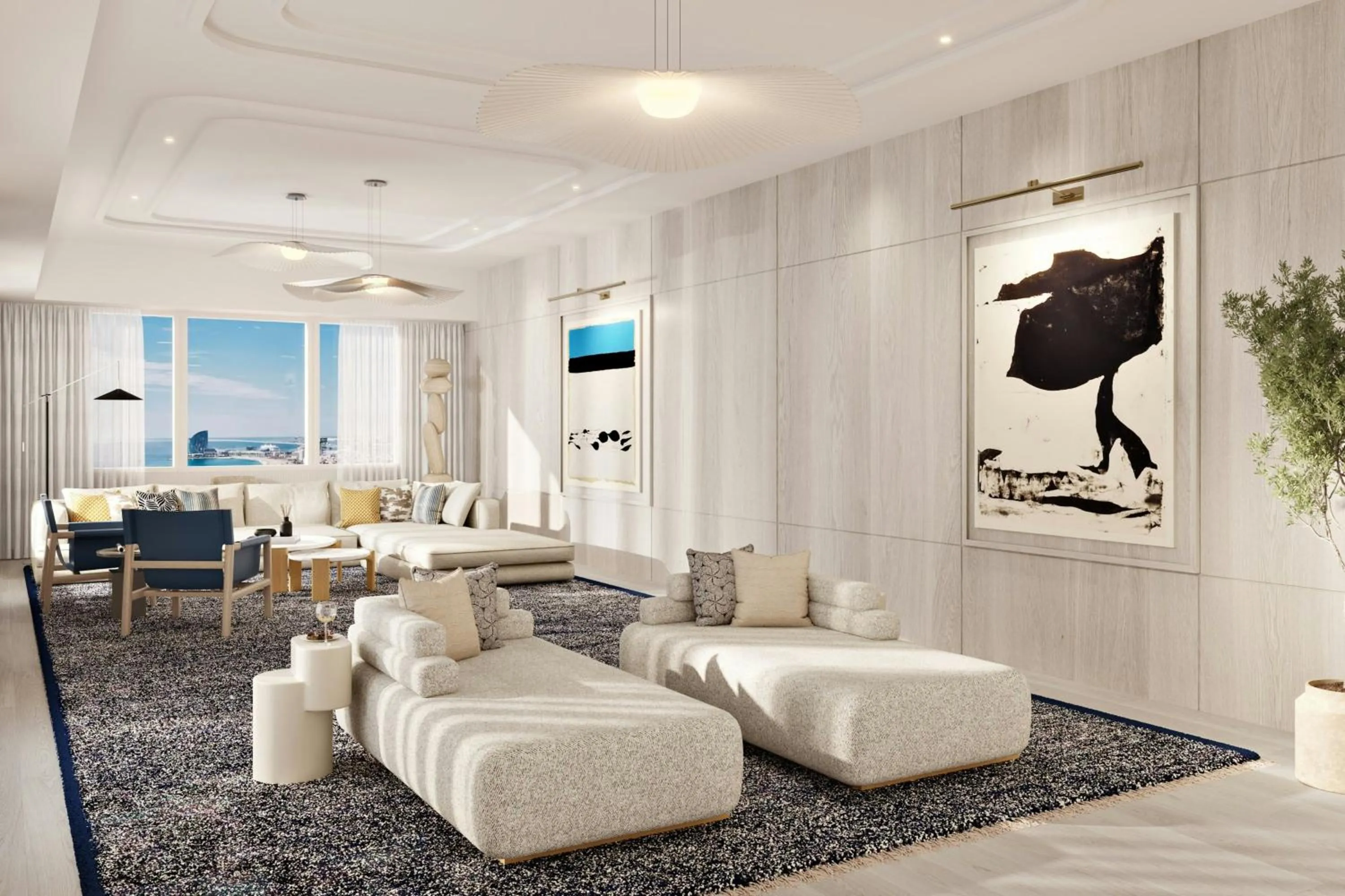 Living room in Hotel Arts Barcelona