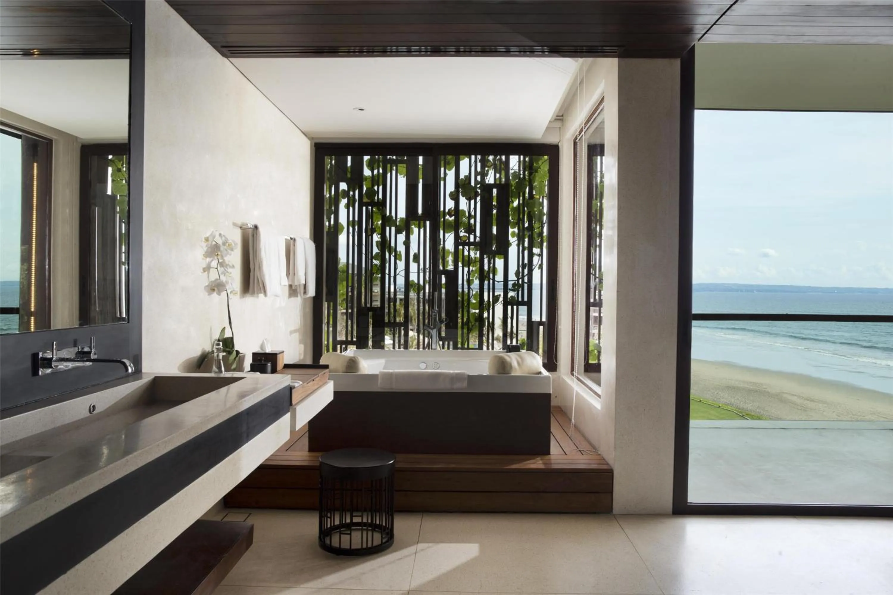 Photo of the whole room, Bed in Alila Seminyak