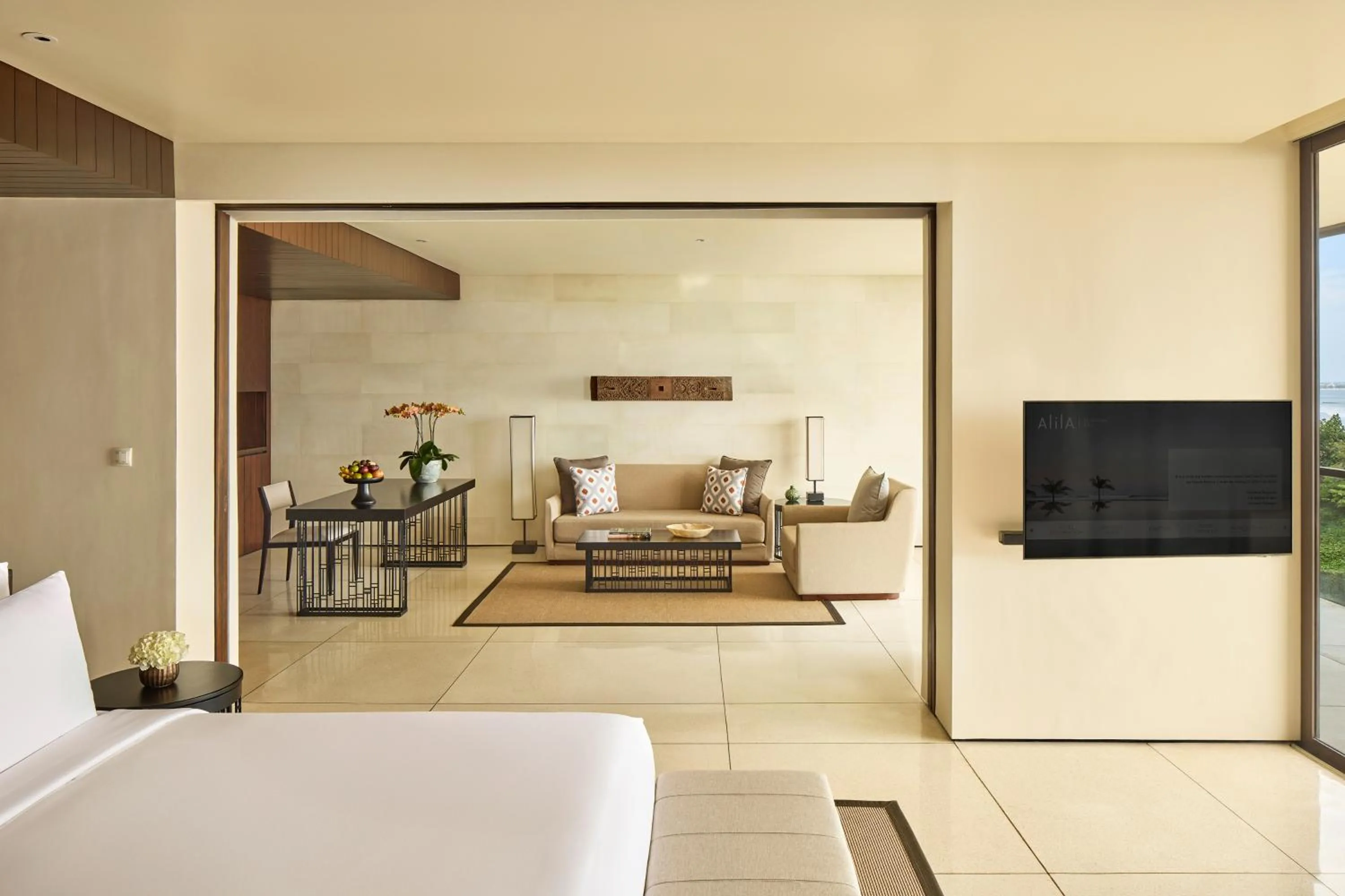 Living room, Bed in Alila Seminyak
