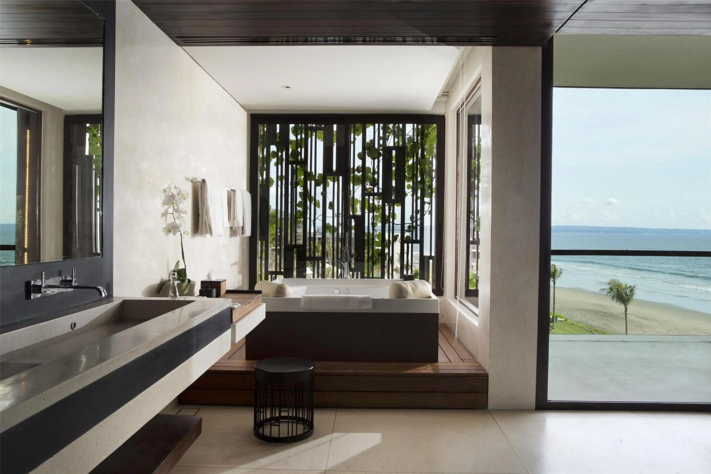 Bathroom, Bed in Alila Seminyak