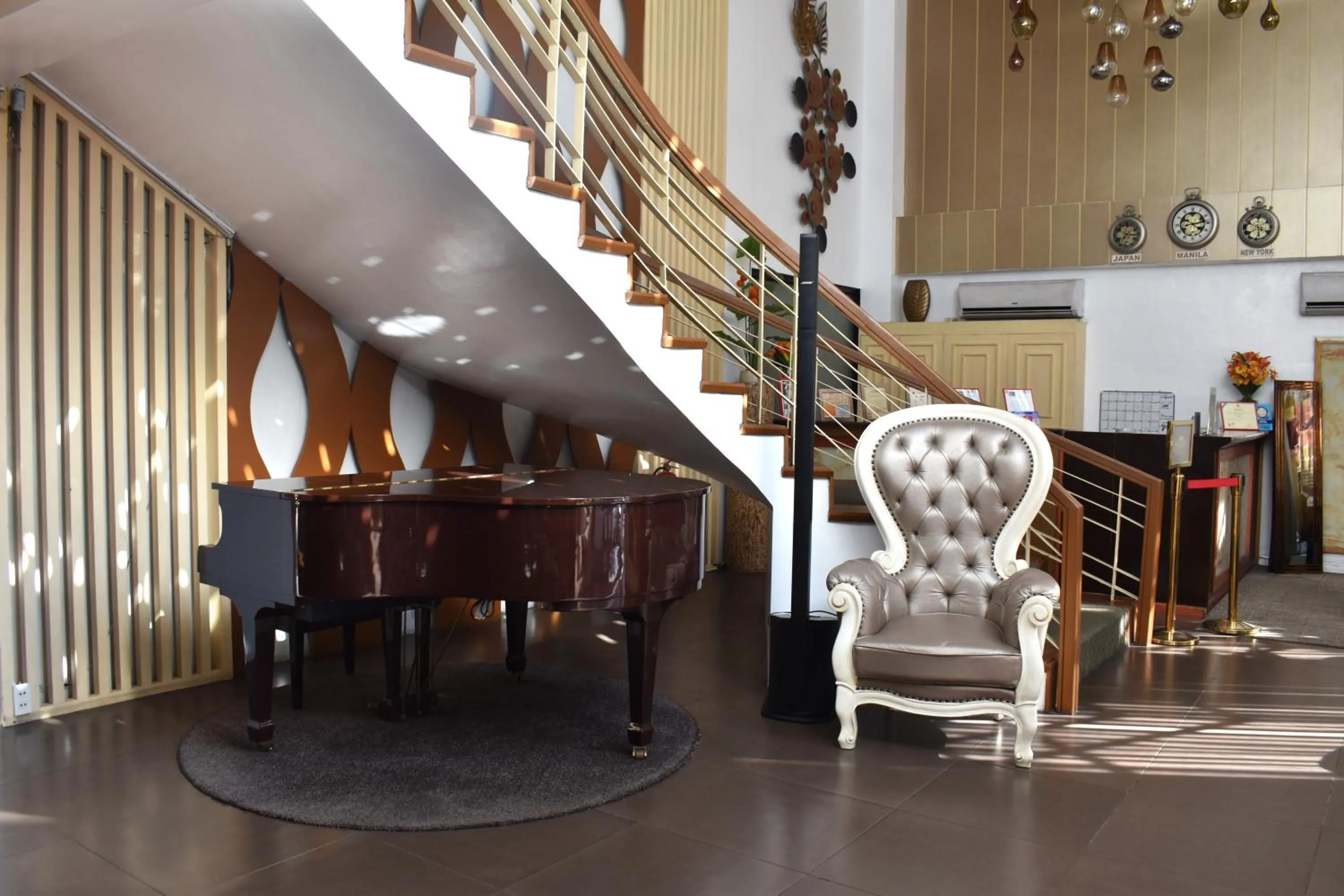 Seating area in Amega Hotel