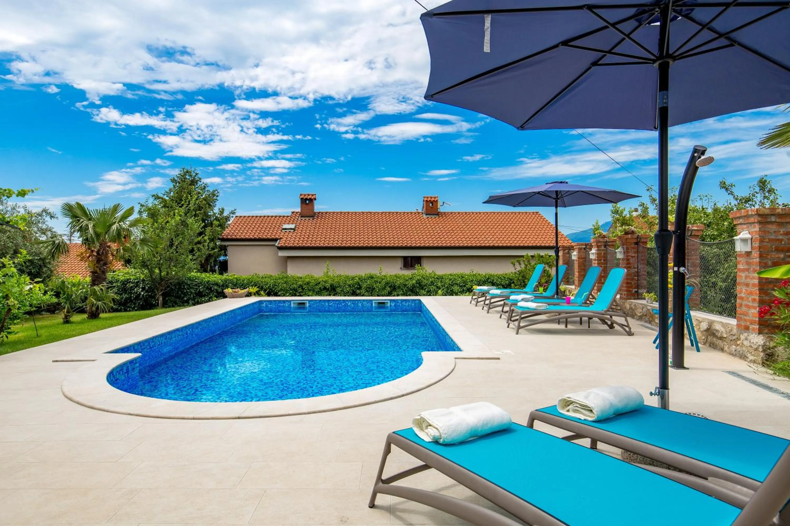 Pool view in Apartment Patricia Rijeka