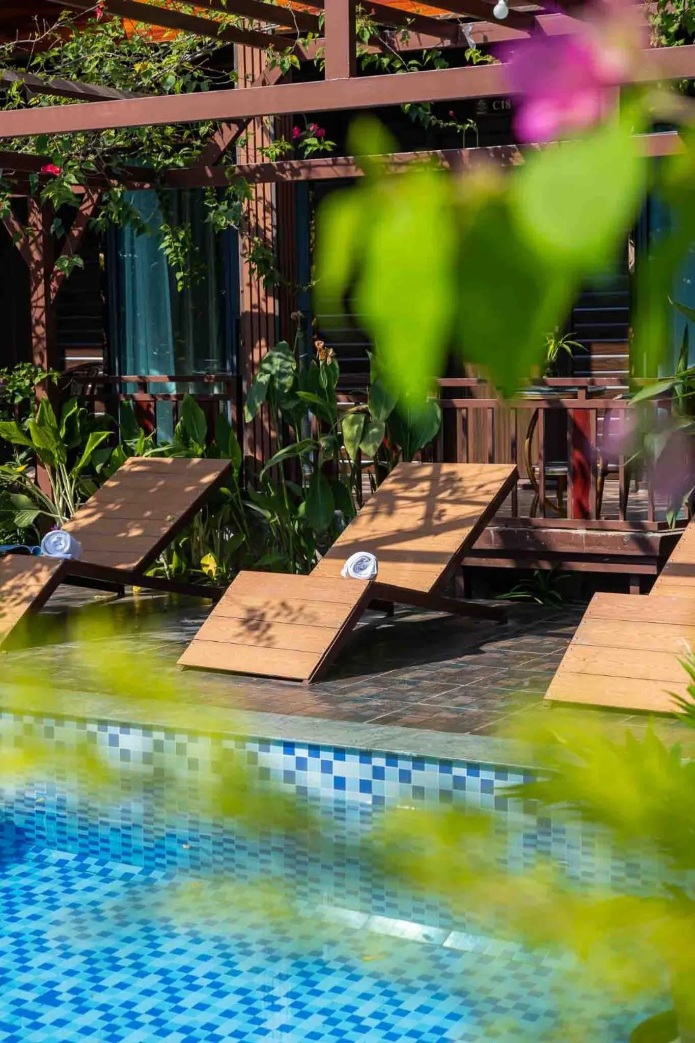 Pool view in Champa Phan Boutique Hotel