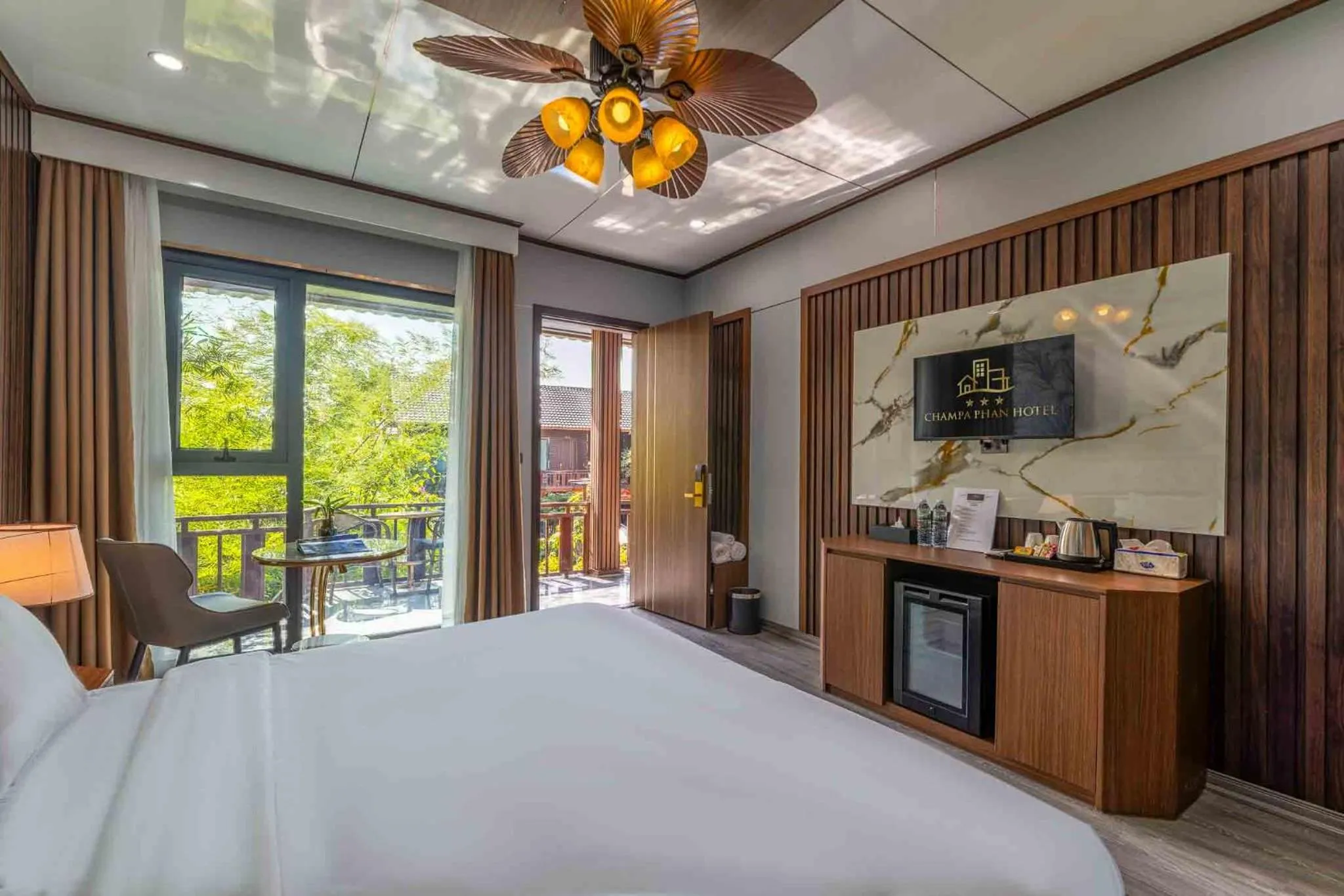 Bed in Champa Phan Boutique Hotel
