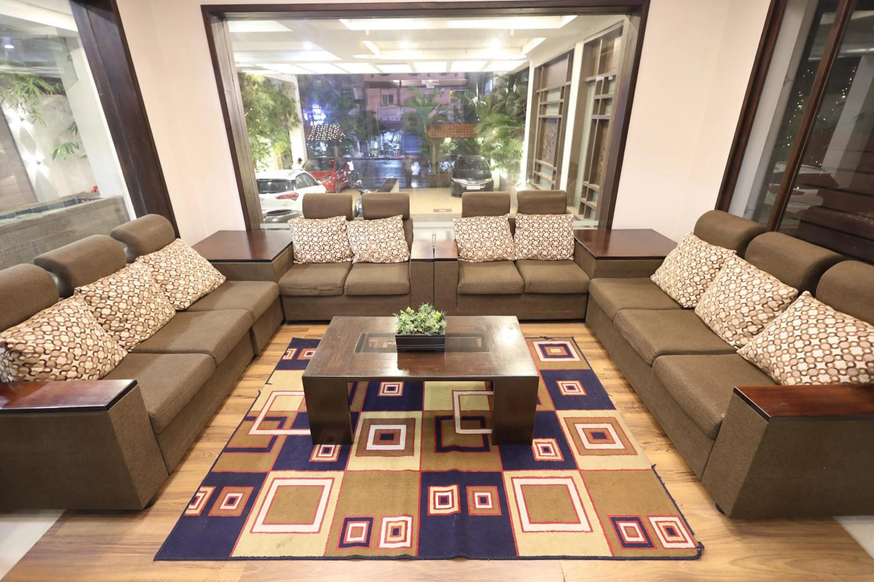 Seating area in Abirami Residency