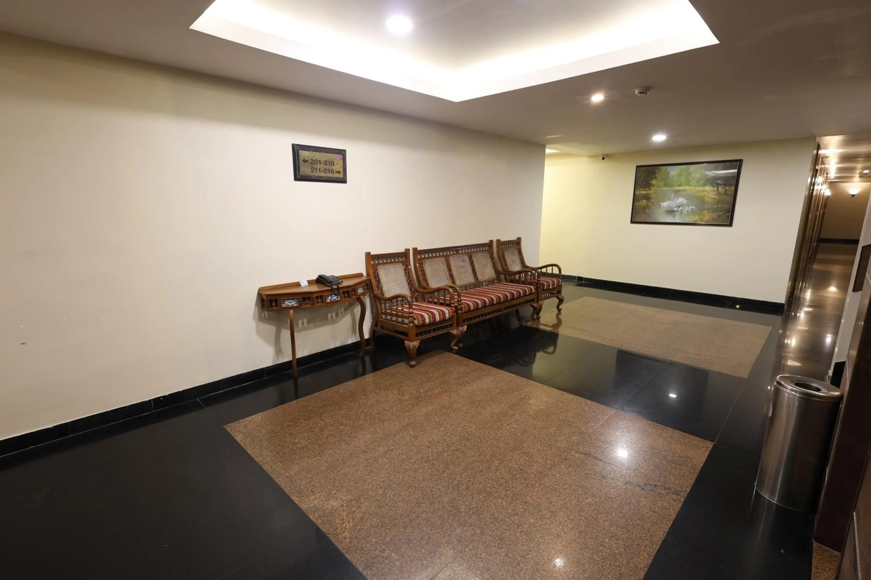 Seating area in Abirami Residency