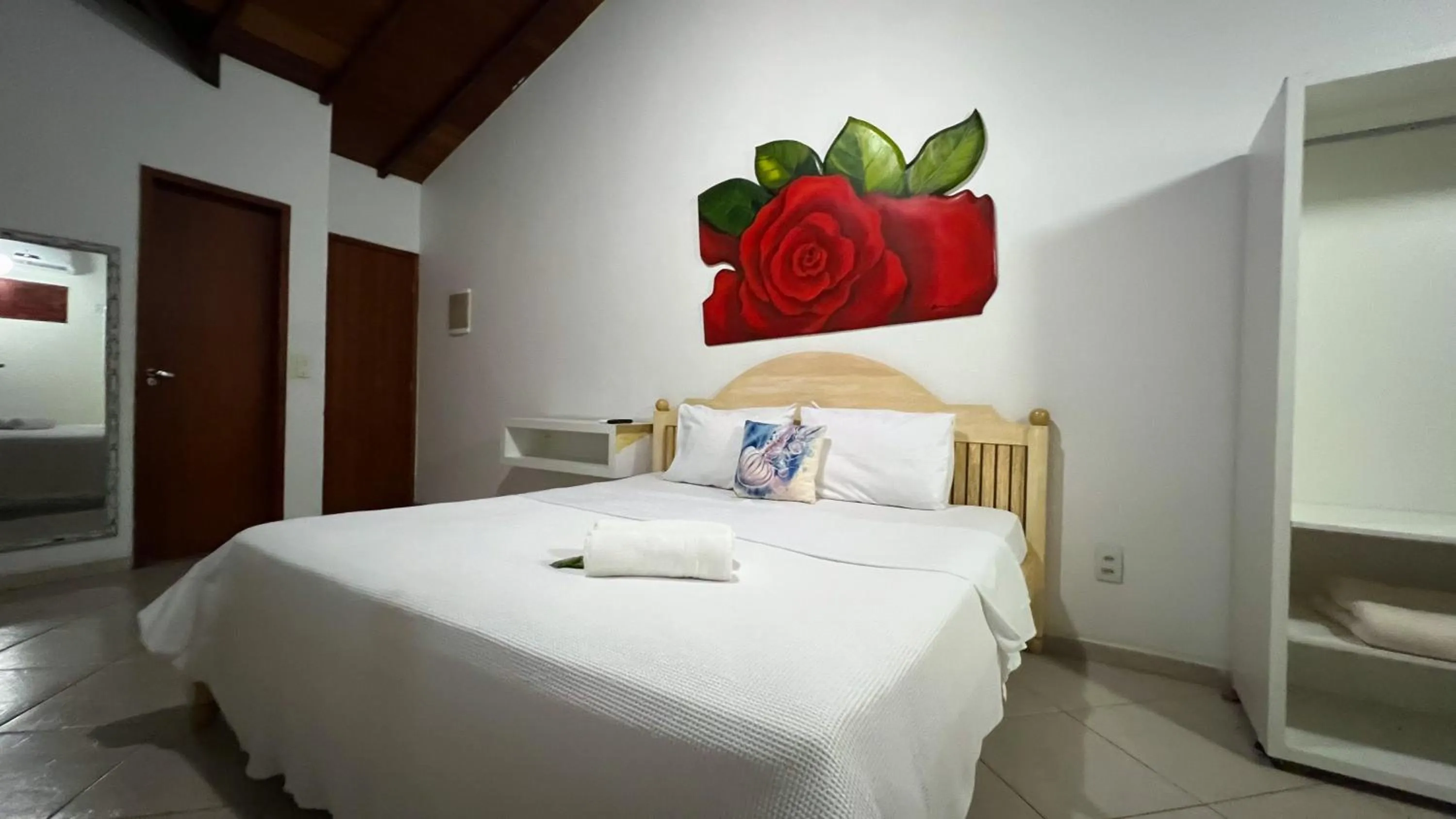 Bed in Pousada Praia e Conforto