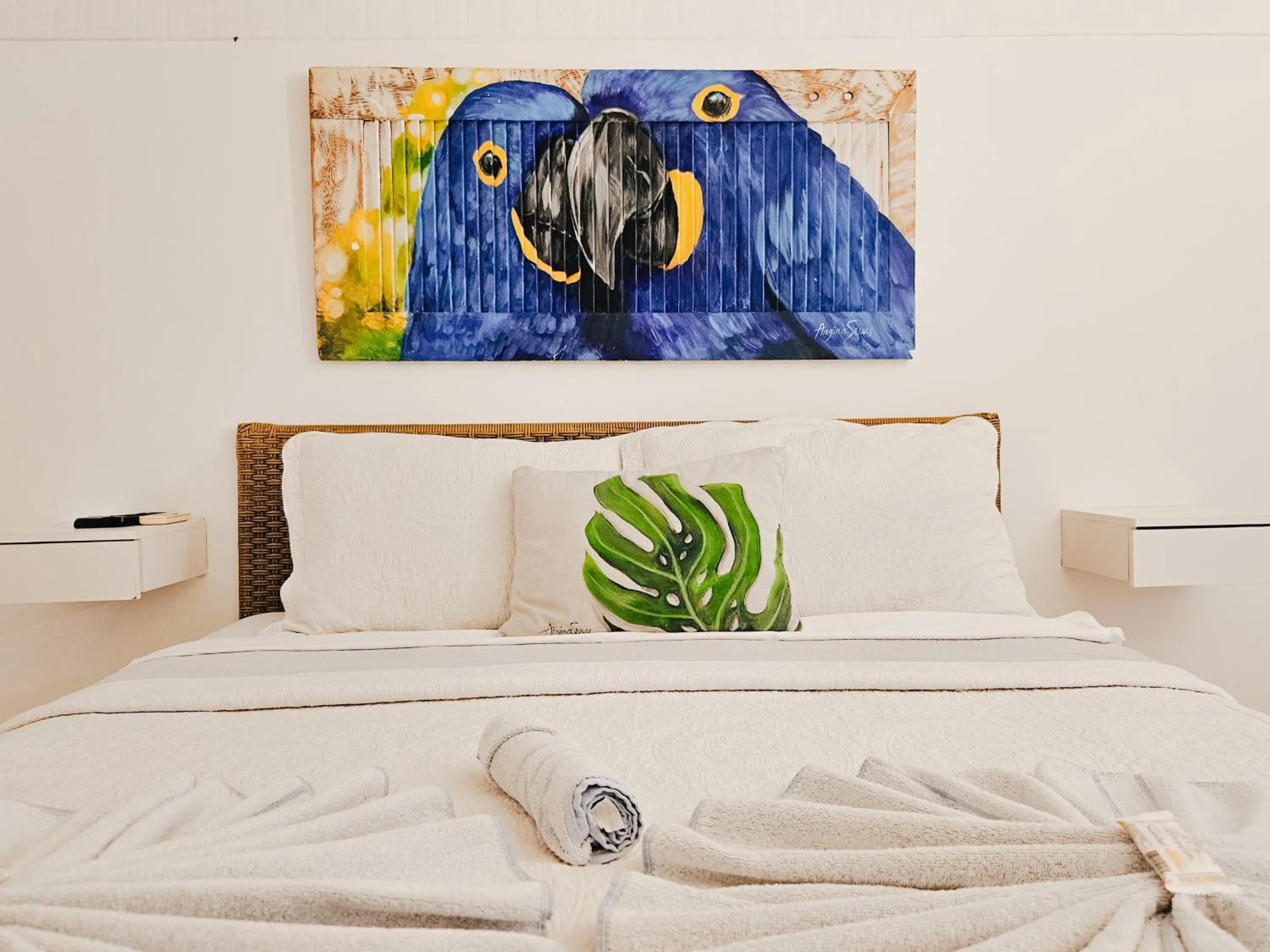 Bed in Pousada Praia e Conforto