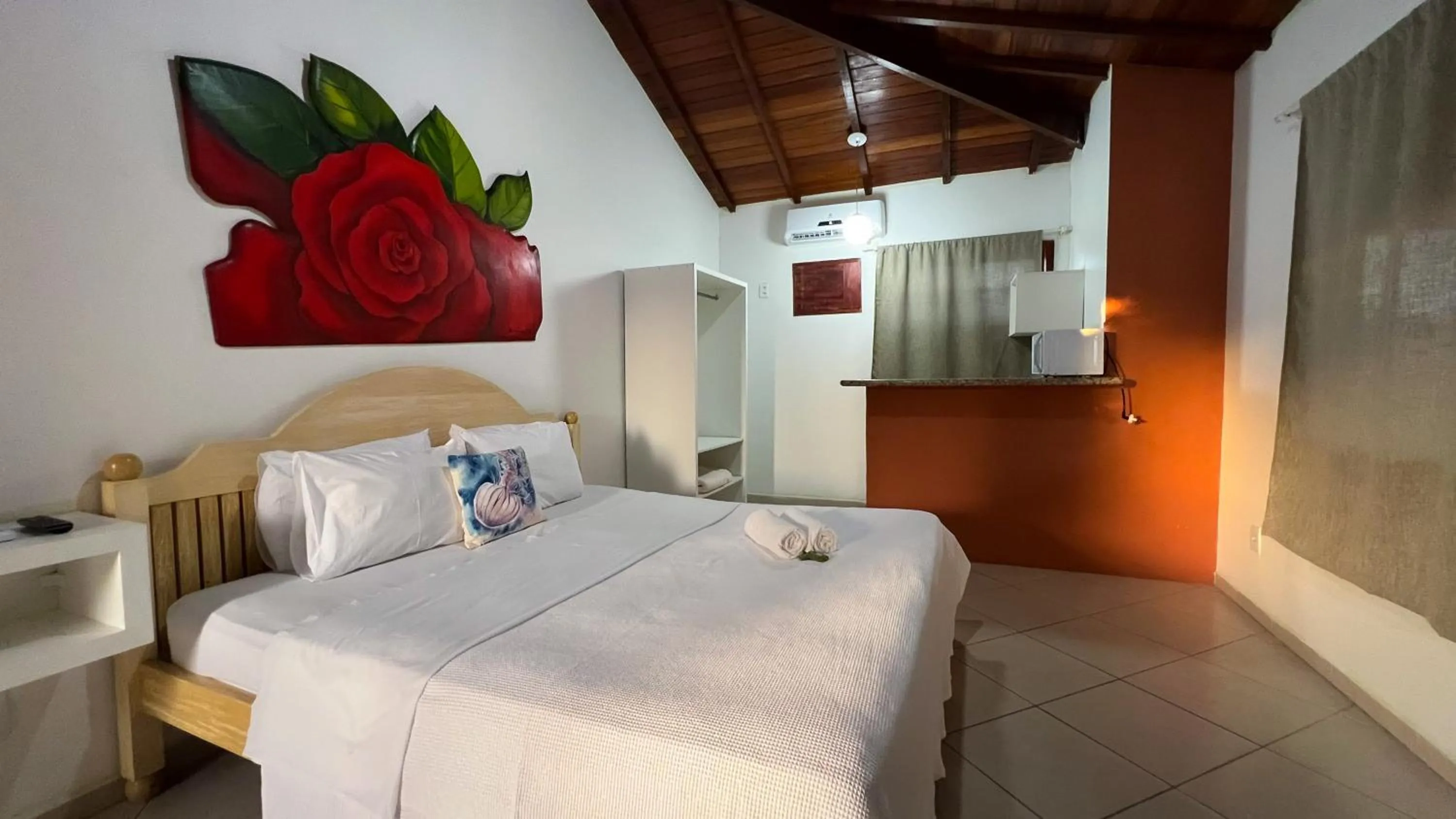 Bed in Pousada Praia e Conforto