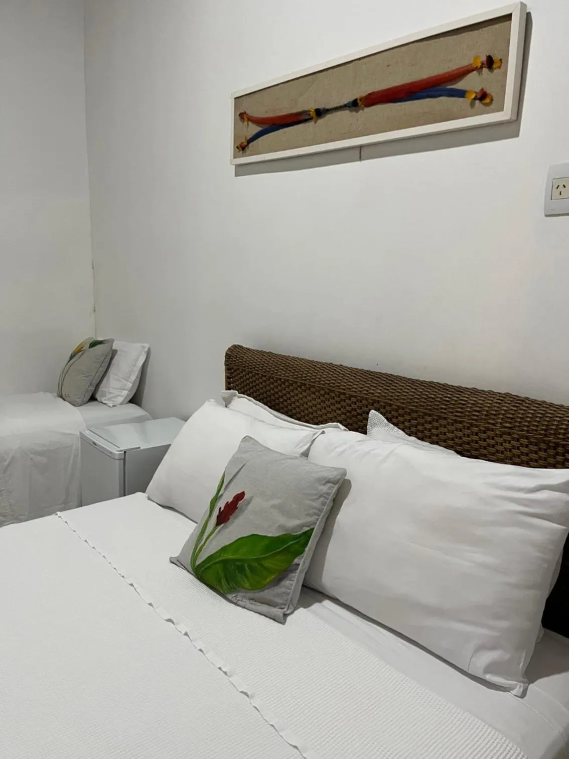 Bed in Pousada Praia e Conforto