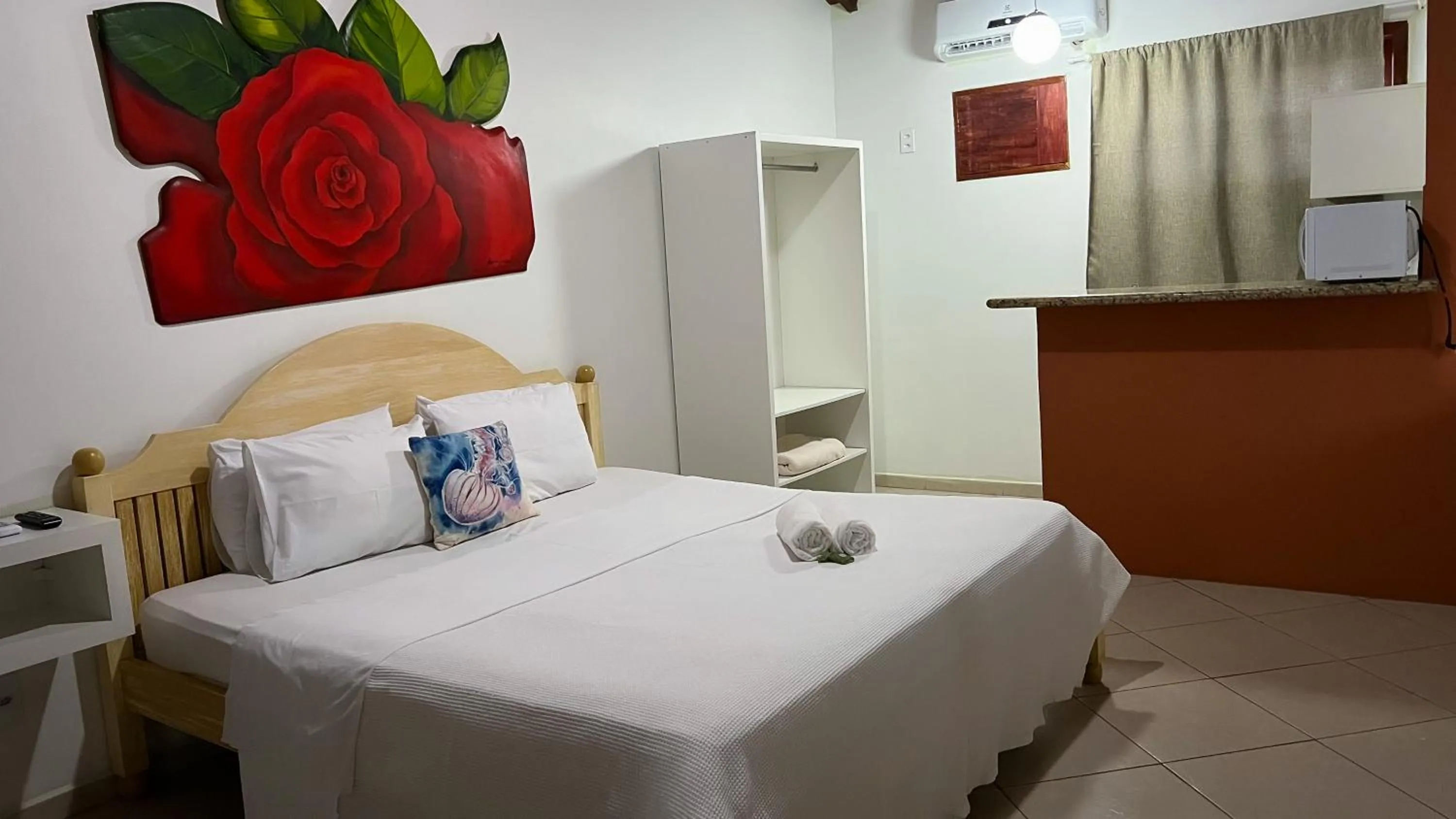 Bed in Pousada Praia e Conforto