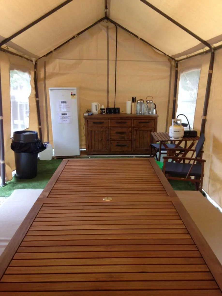 Dining area in The Camp - Lake Hawea