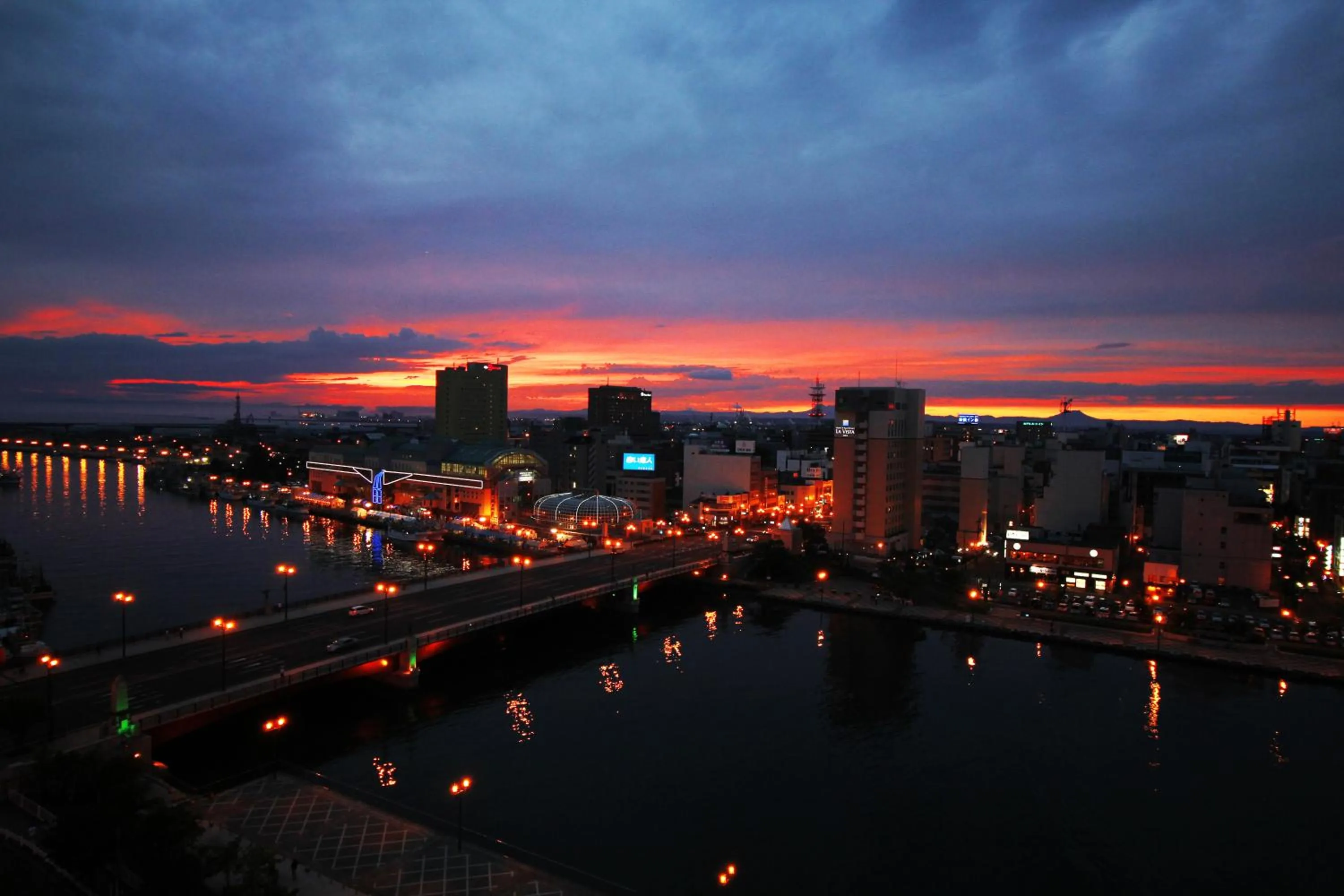 Sunset in Kushiro Century Castle Hotel