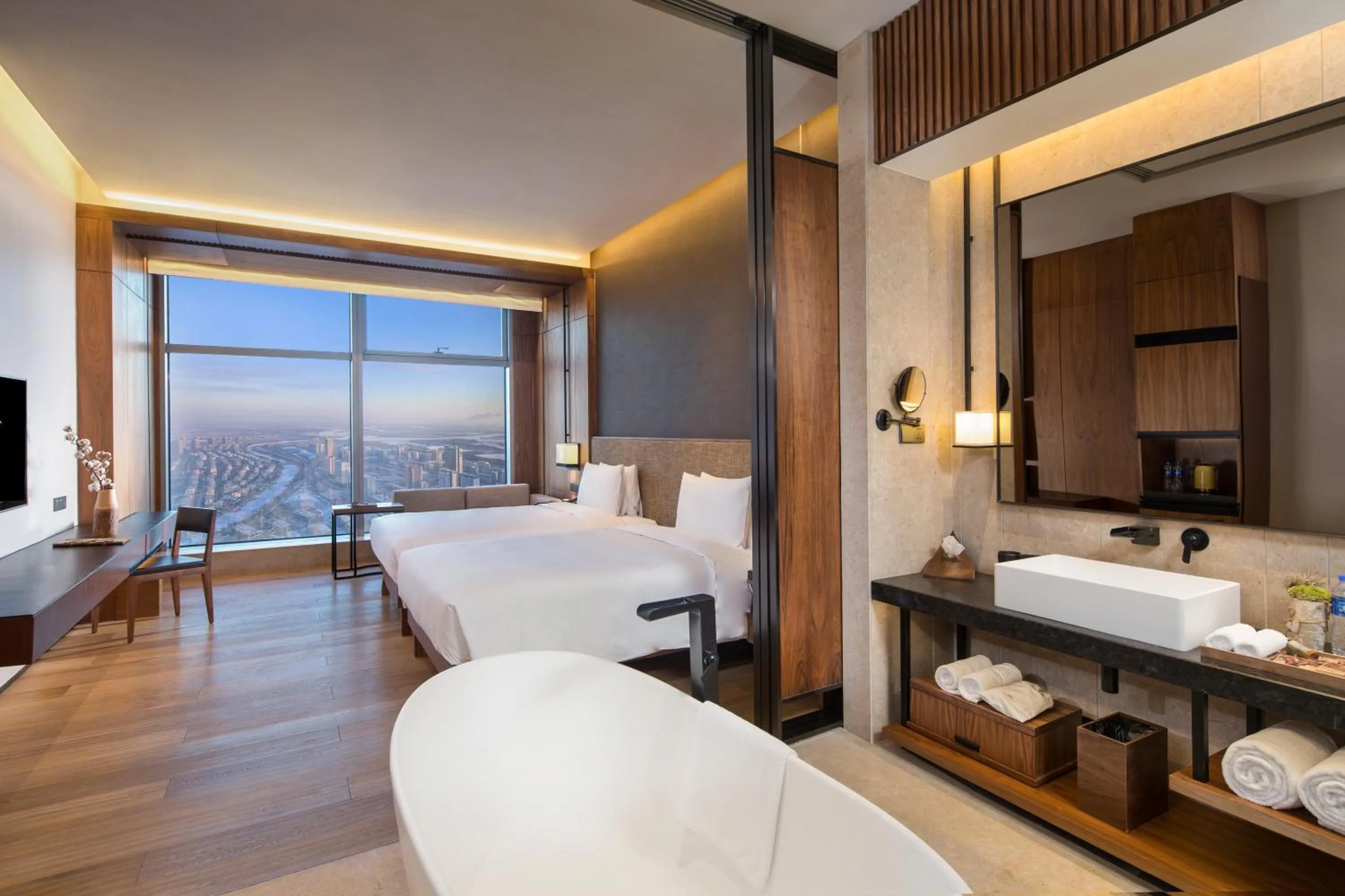 On site, Bed in Aoluguya Hotel Harbin