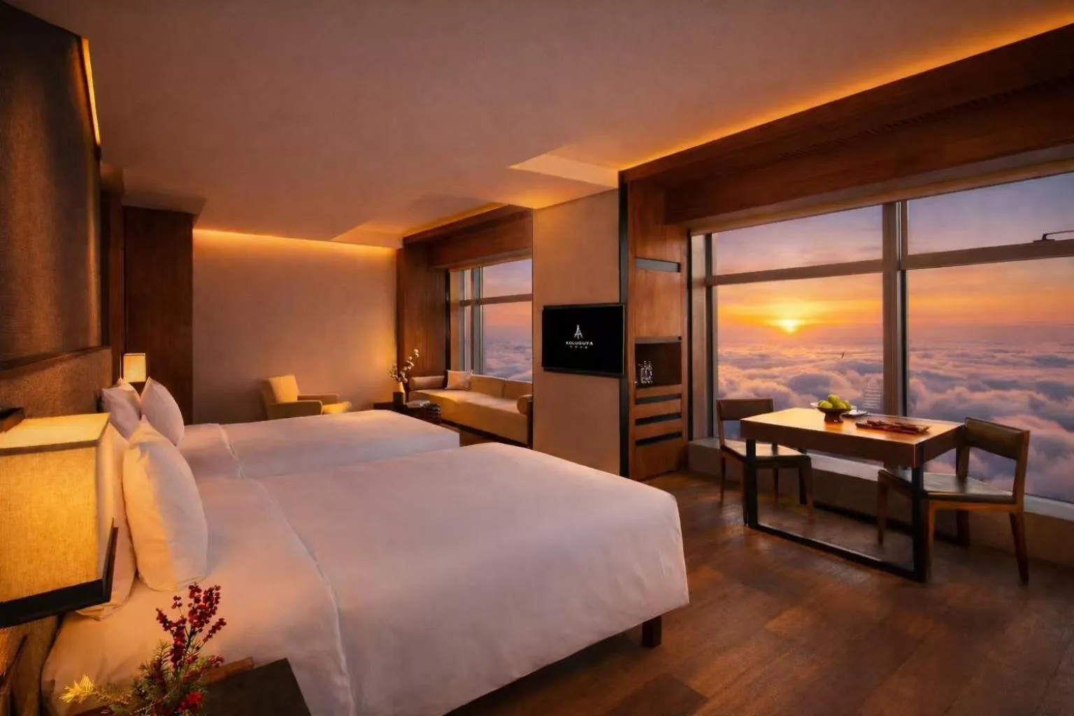 On site, Bed in Aoluguya Hotel Harbin