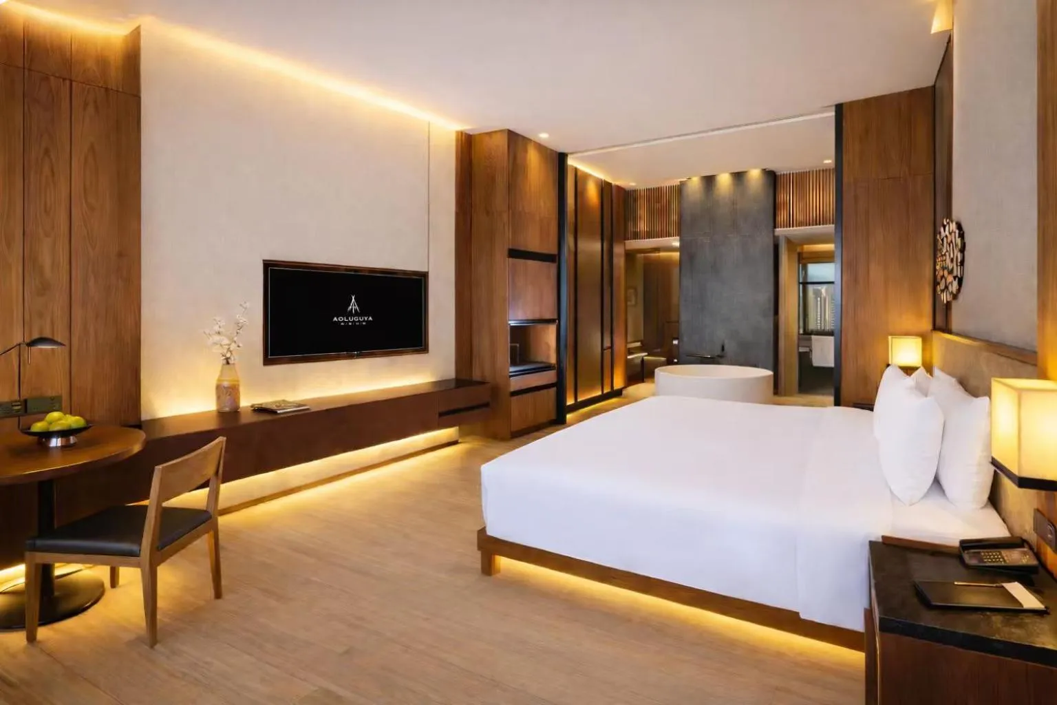 On site, Bed in Aoluguya Hotel Harbin