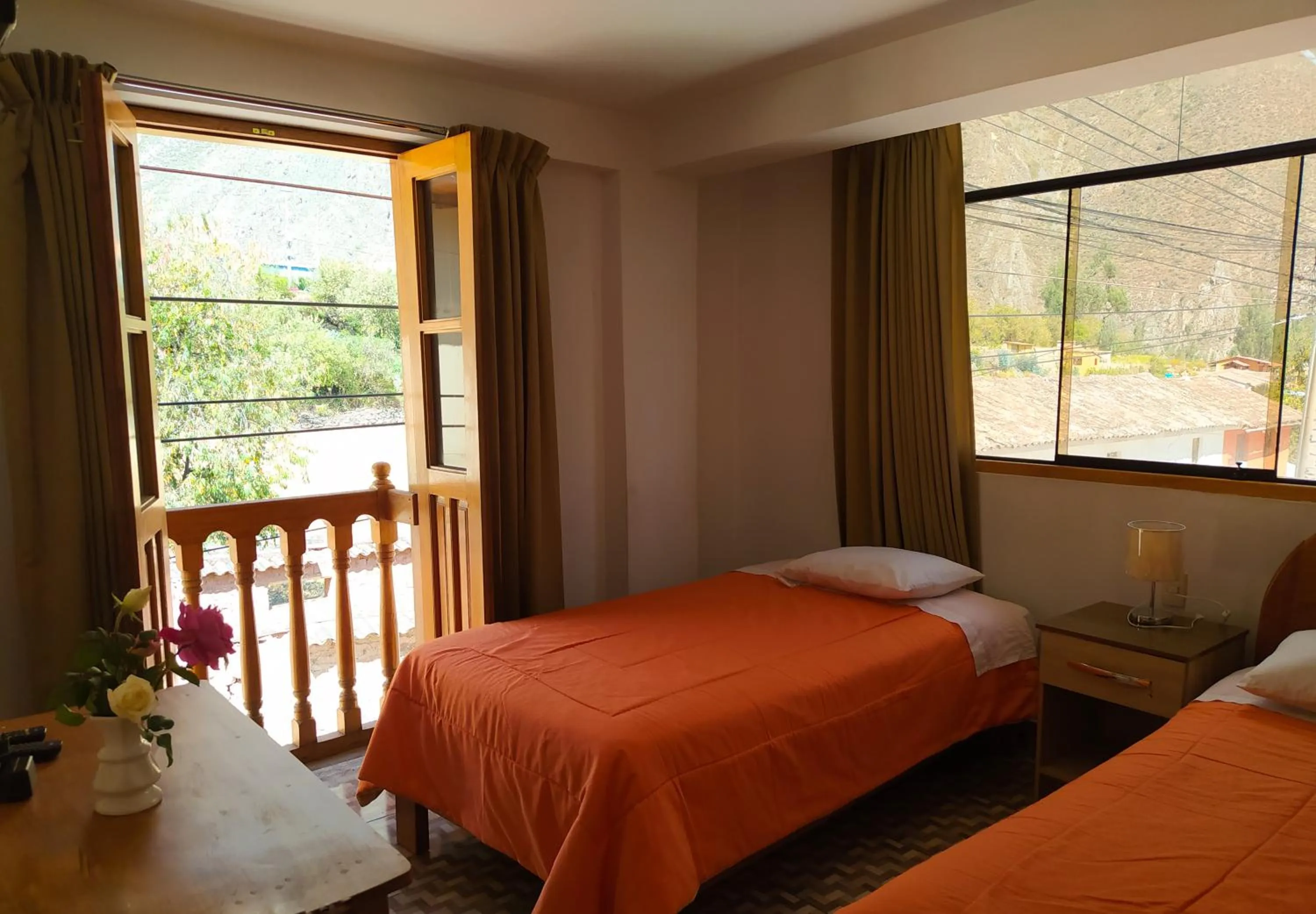 Bed in Tambo de Ollantay Hotel