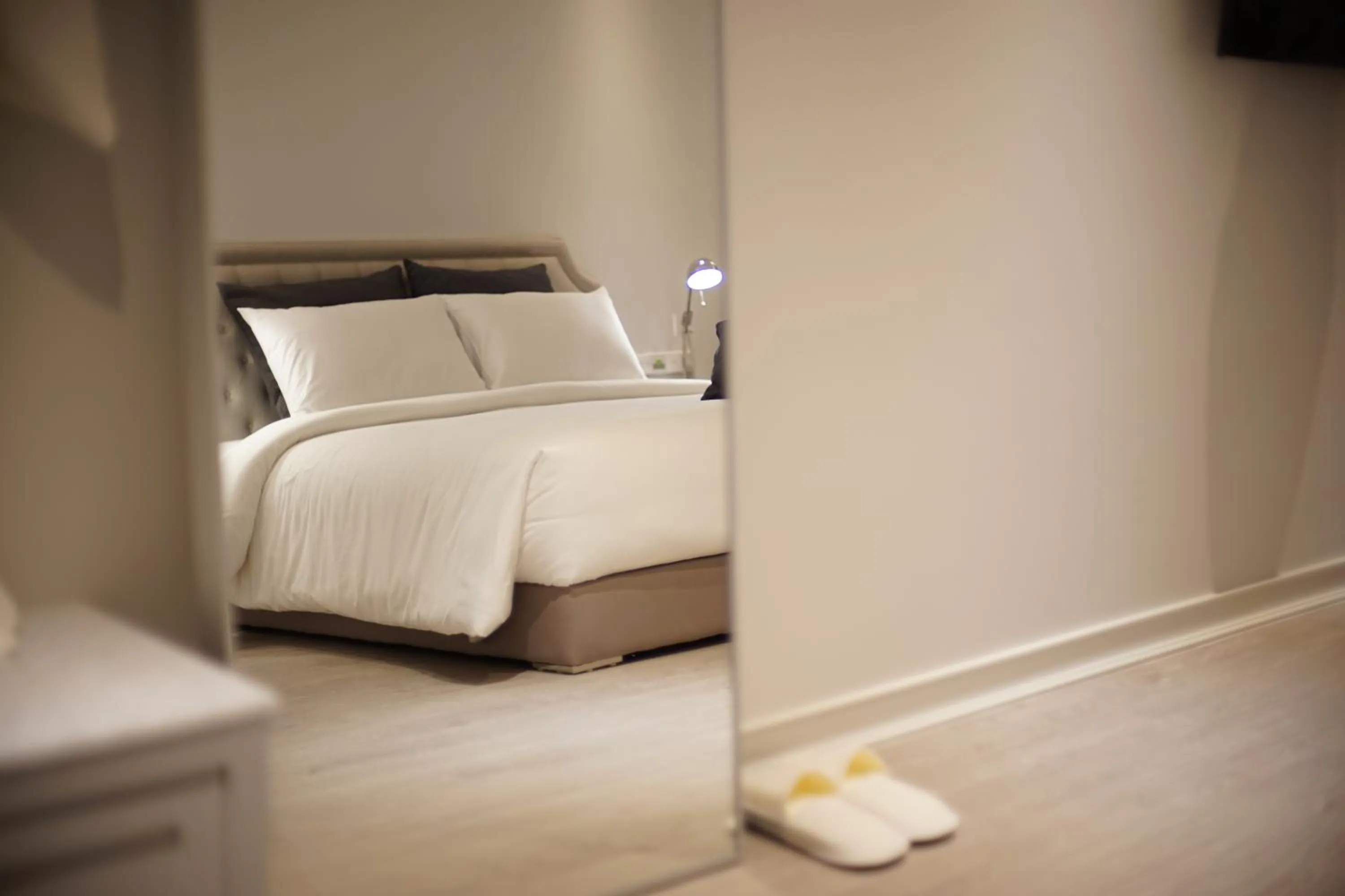 Decorative detail, Bed in Hotel Once Bangkok